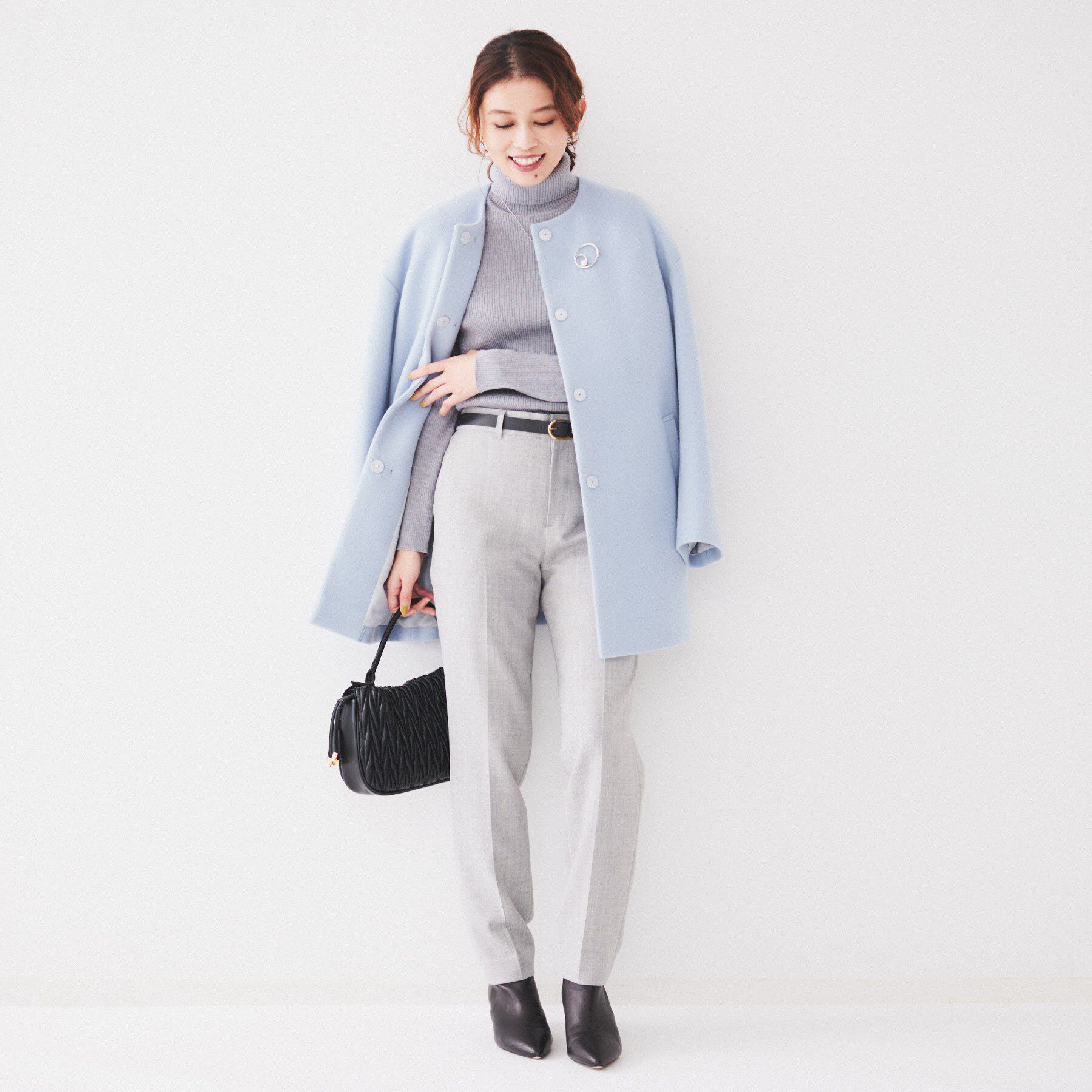 UNTITLED「【後ろウエストゴム/洗える】2WAYストレッチテーパードパンツ」|その他|