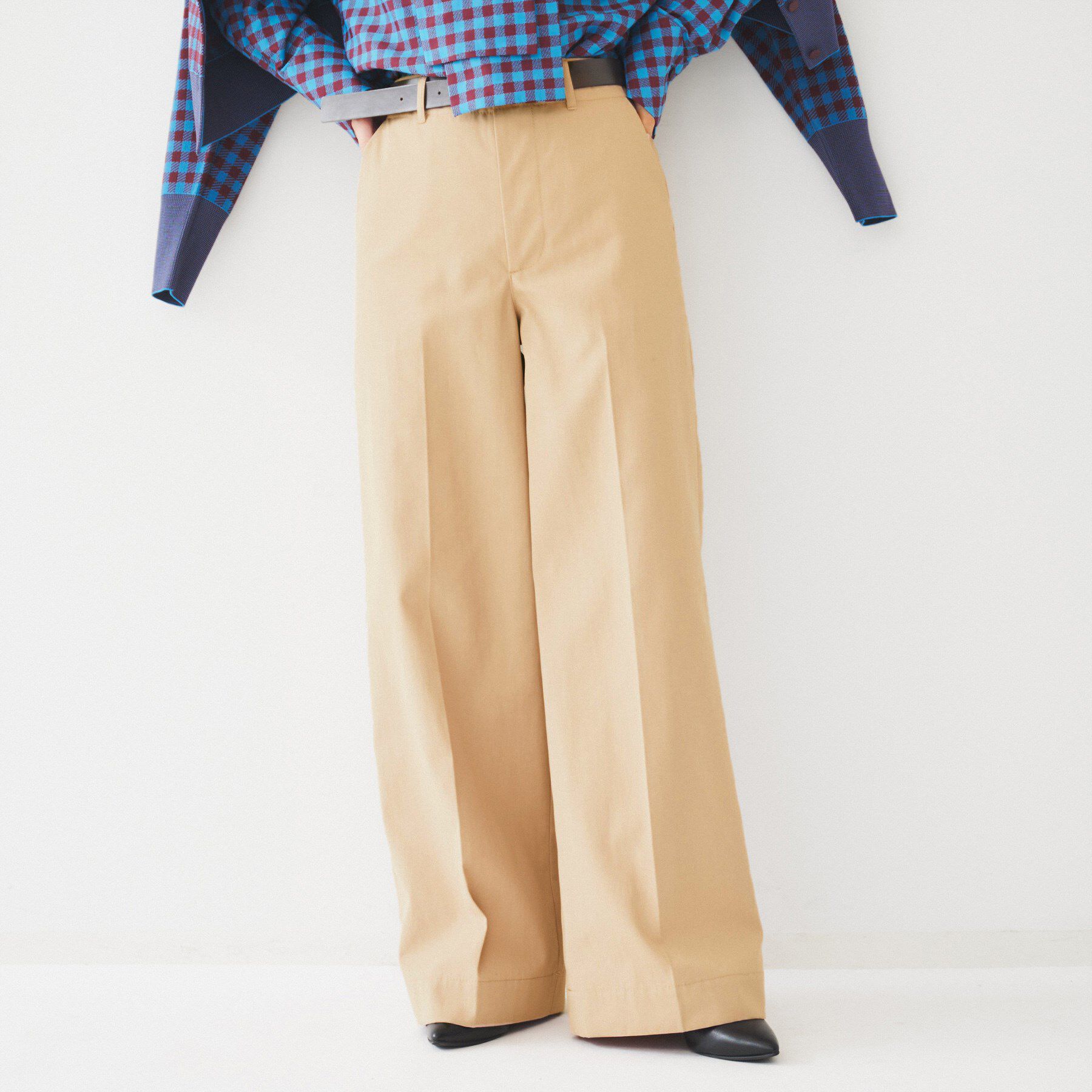 UNTITLED「コットンライク ワイドストレートパンツ」|その他|