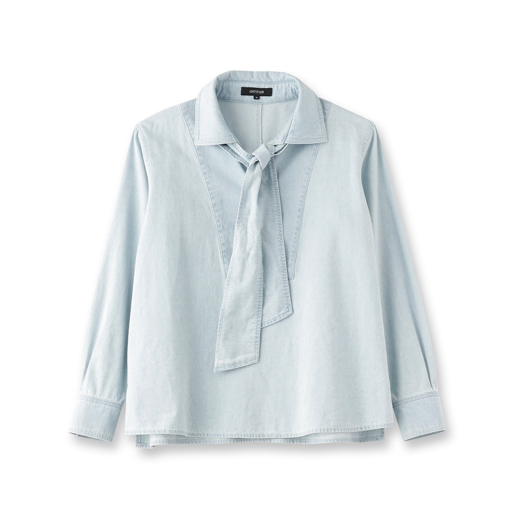 UNTITLED「ボウタイ付きデニムシャツ」|シャツ・ブラウス|