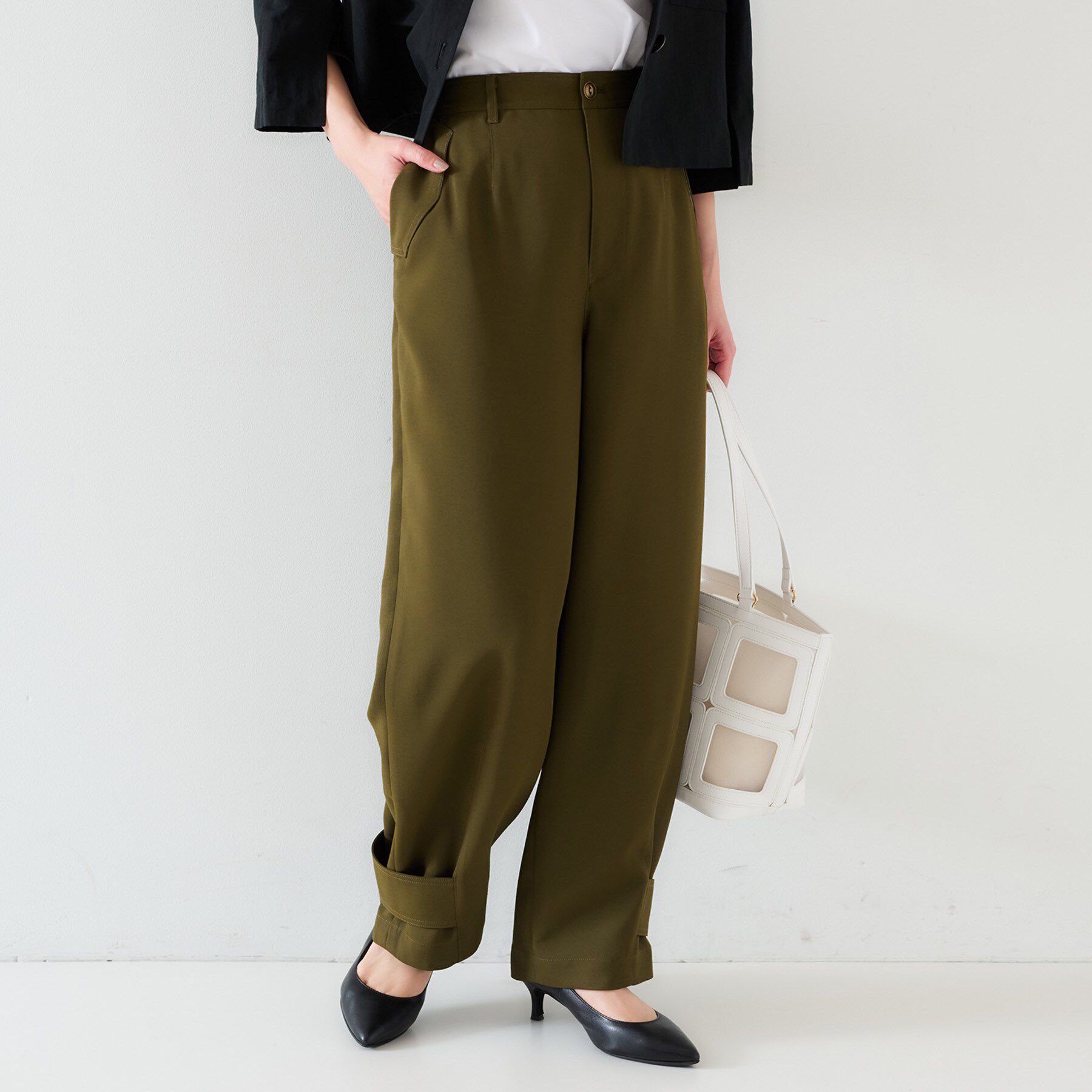 UNTITLED「【トレンド/手洗い可】ミリタリーライク カーブパンツ」|その他|