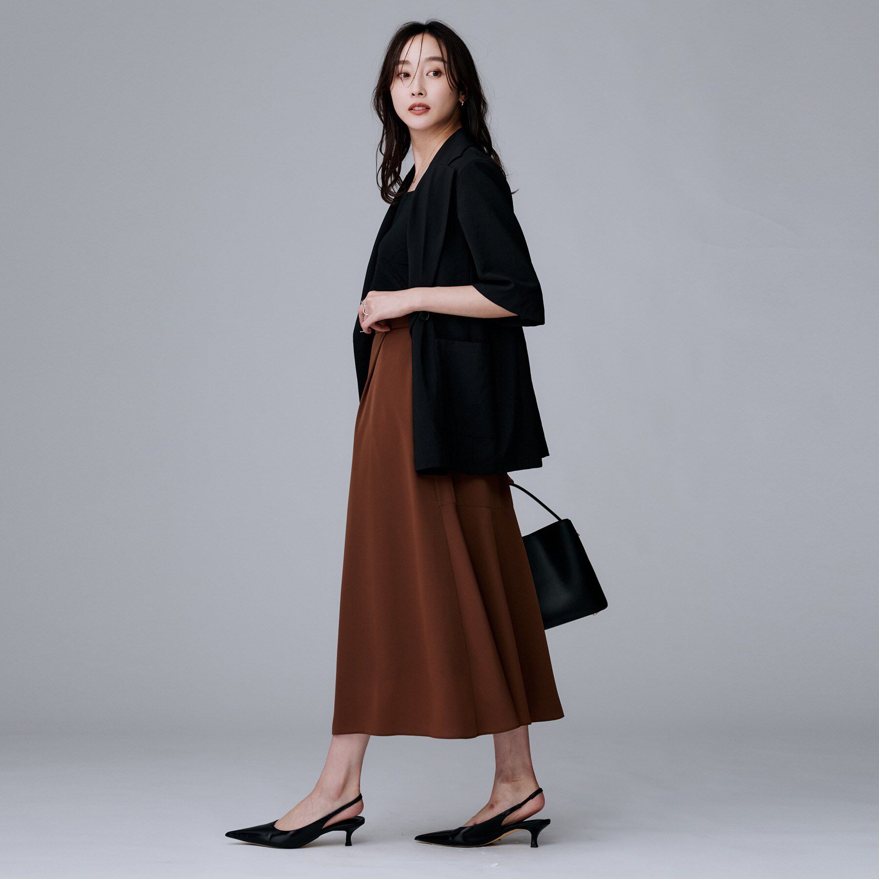 UNTITLED「【吸水速乾/洗える】ハーフスリーブジャケット」|テーラードジャケット|