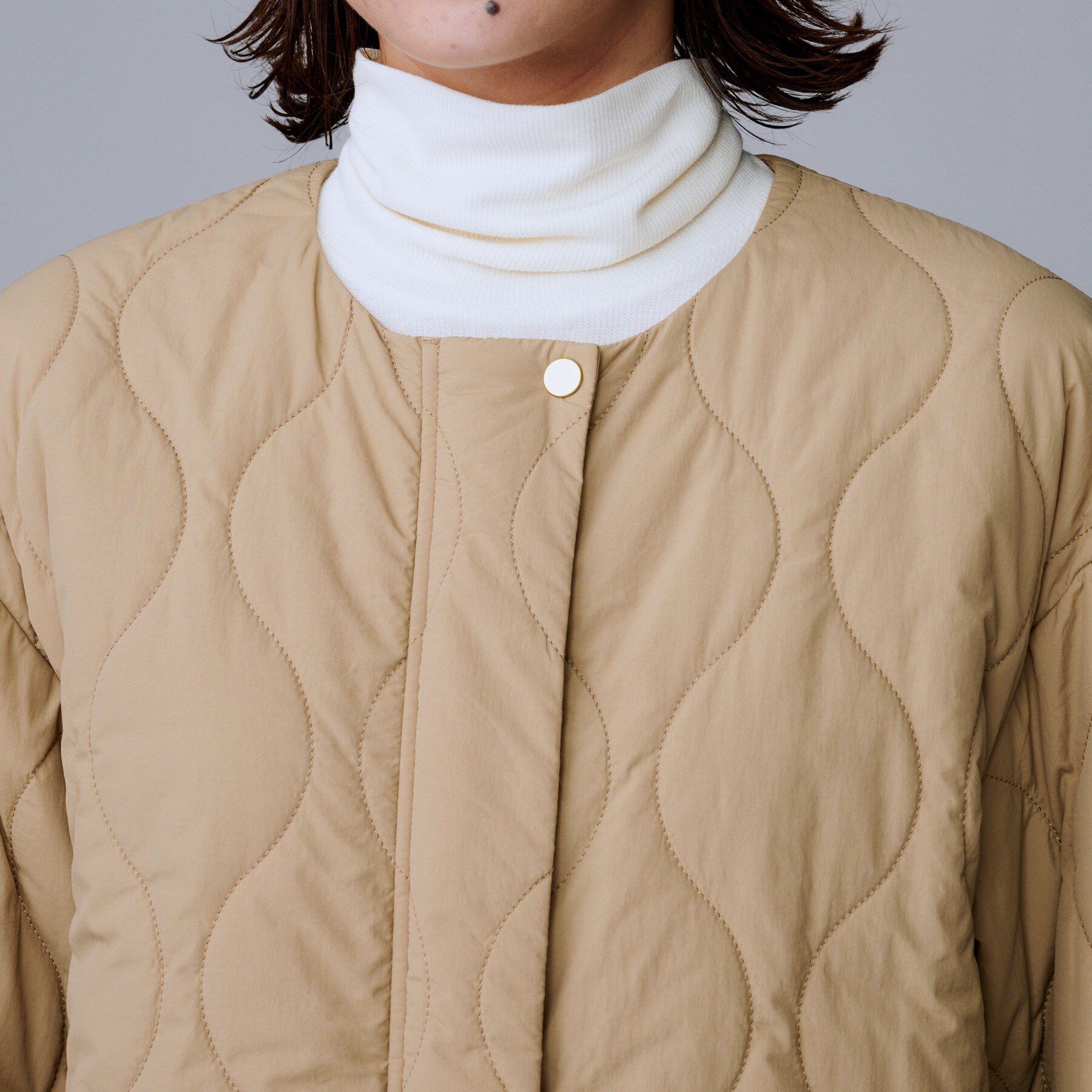 UNTITLED「【軽量／洗える／ファスナー付き】中綿 キルトコート」|ダウン|