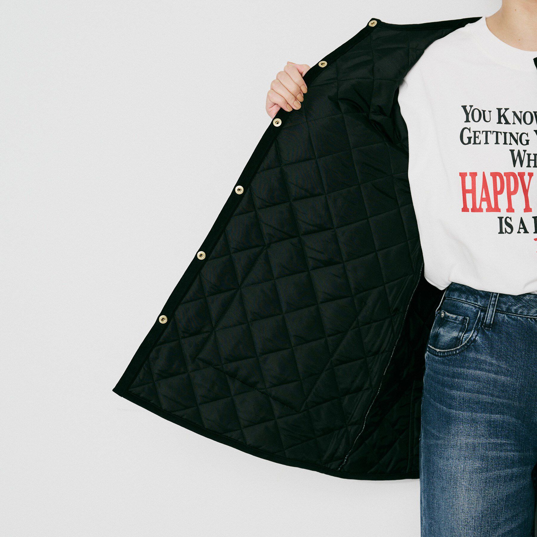 UNTITLED「【 TRADITIONAL WEATHERWEAR 】アークリー Aライン ミドルコート」|ノーカラーコート|