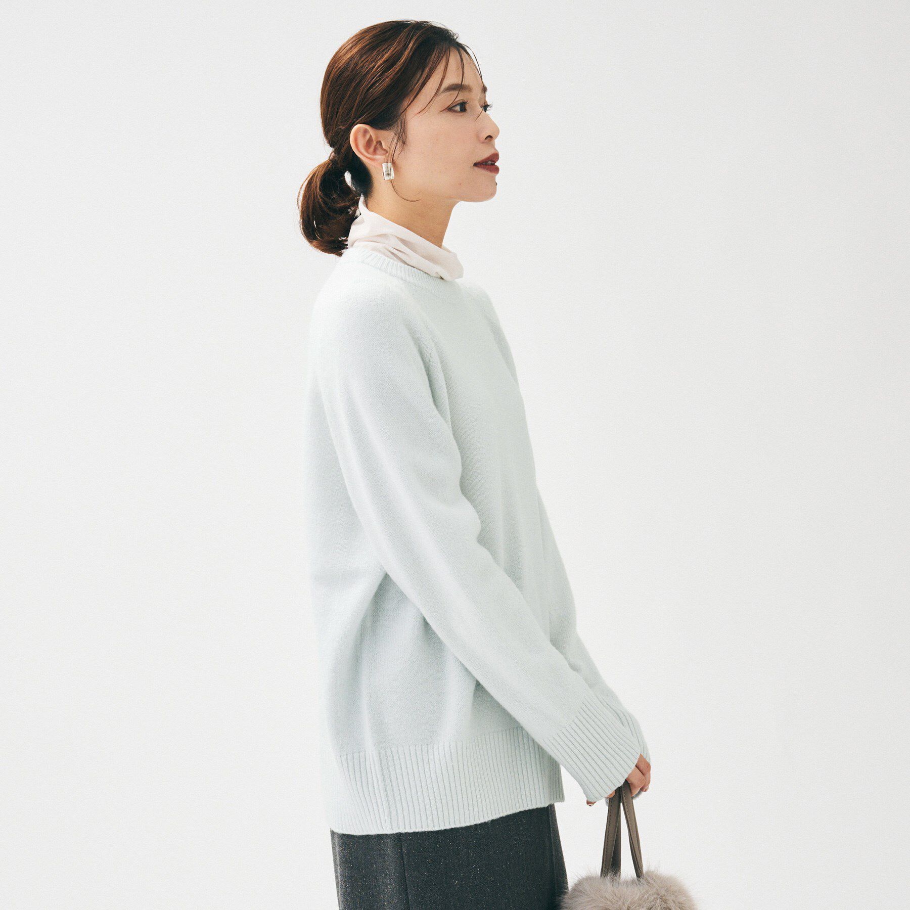 UNTITLED「【重ね着もおすすめ/洗える】ウールカシミヤ クルーネックニット」|ニット・セーター|