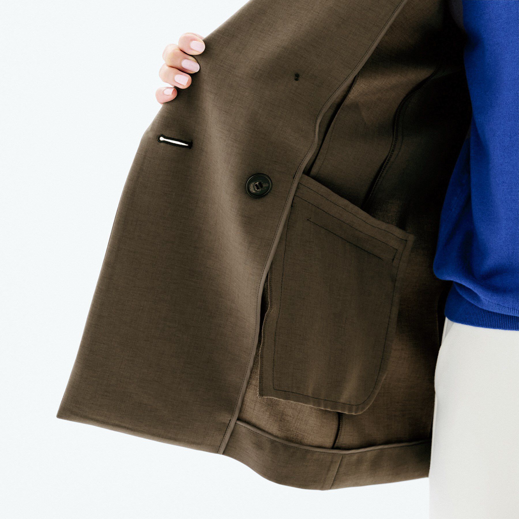 UNTITLED「【接触令感/UVカット/洗える】エアリー ダブルブレストジャケット」|テーラードジャケット|