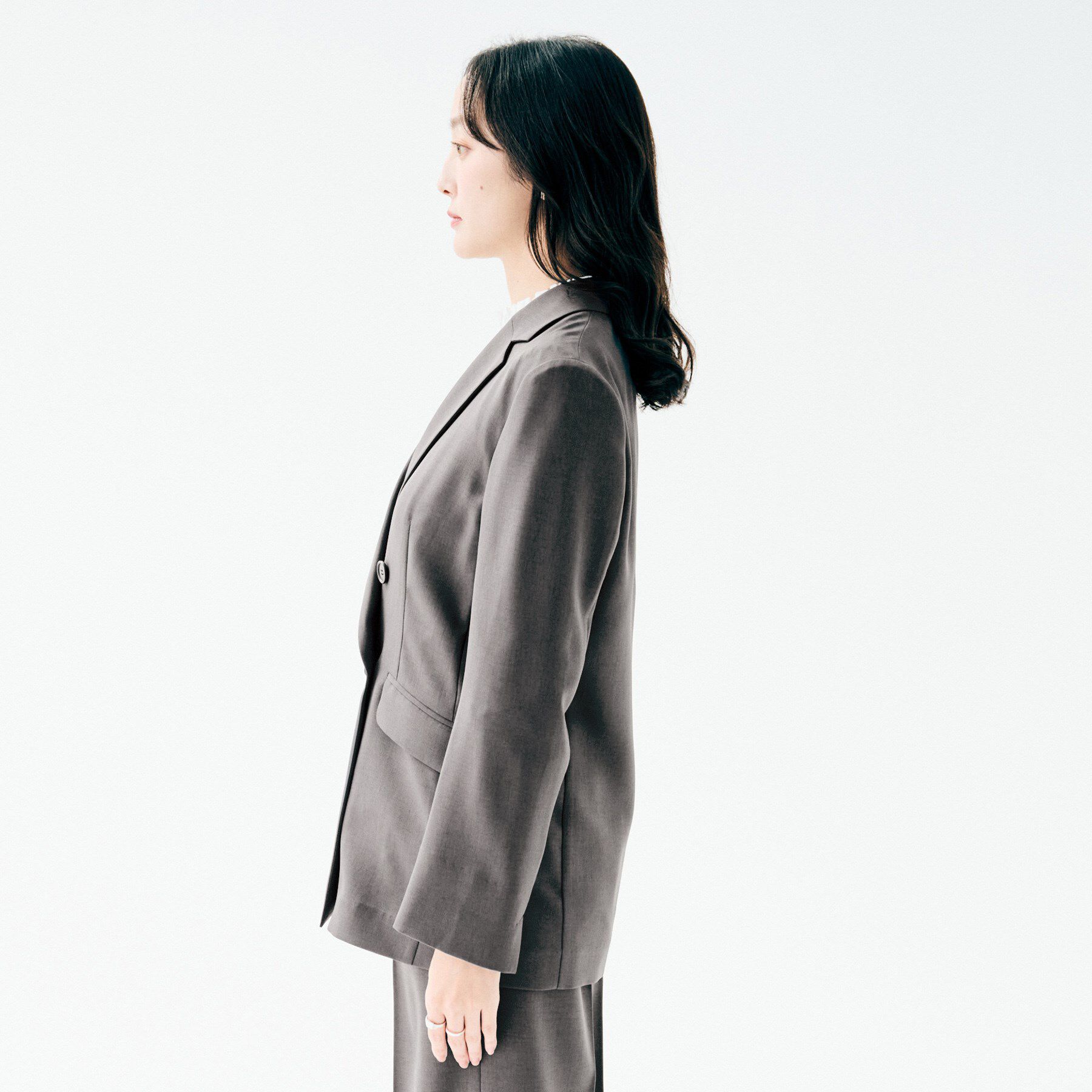 UNTITLED「【接触令感/UVカット/洗える】エアリー ダブルブレストジャケット」|テーラードジャケット|