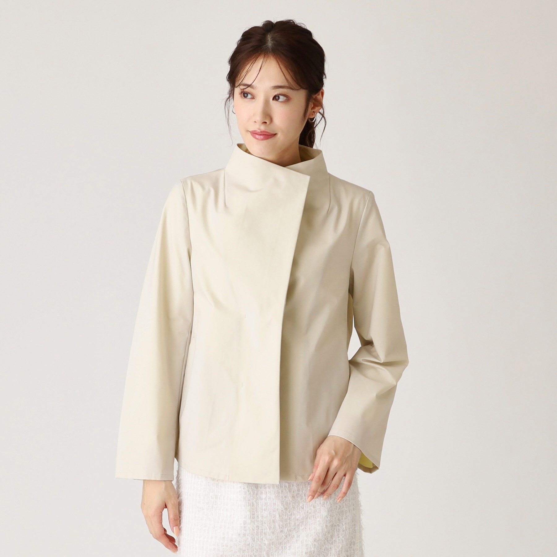 COUP DE CHANCE「【洗える】配色使いショート丈コート」|その他|