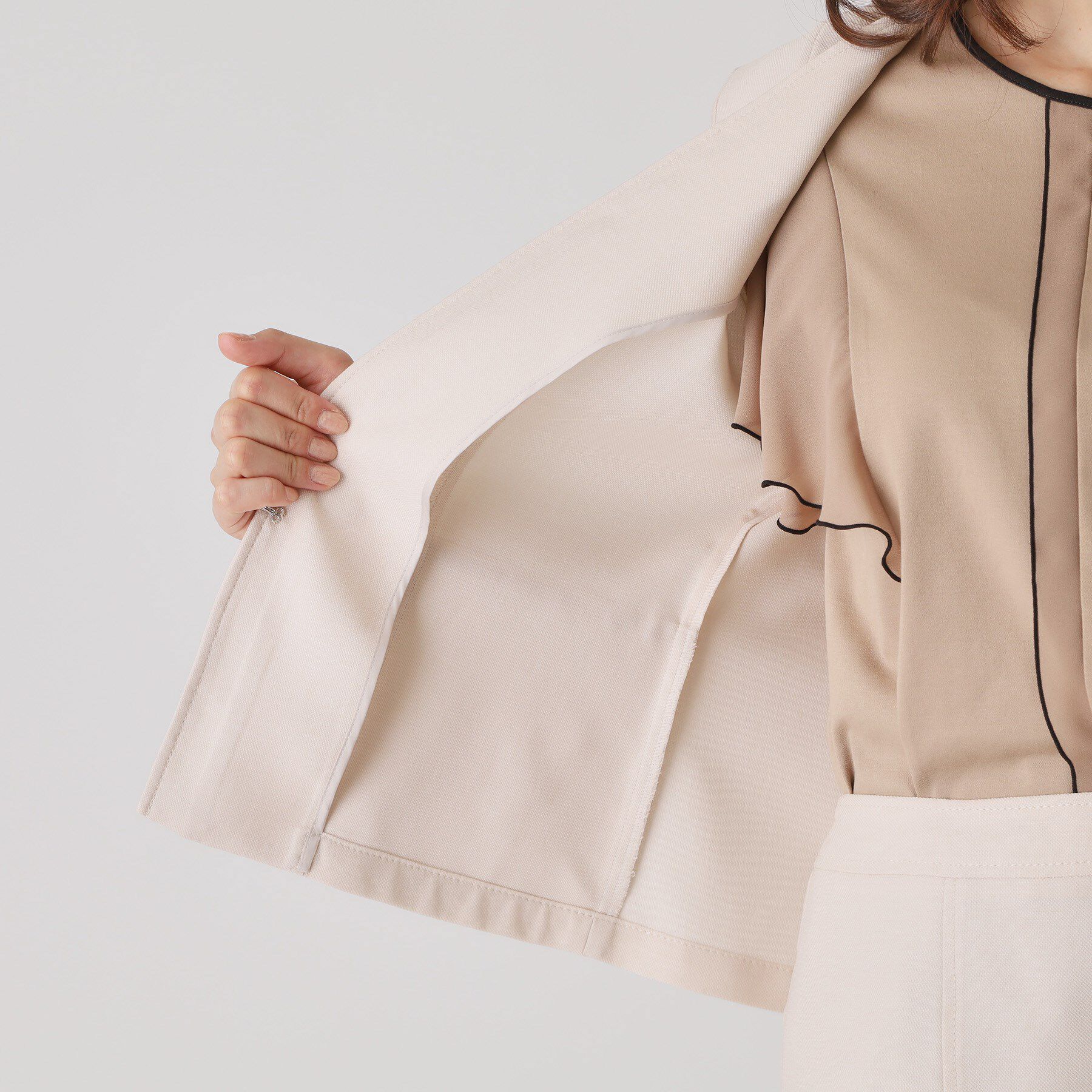 COUP DE CHANCE「【手洗い可／日本製】ノーカラージャケット」|ノーカラージャケット|