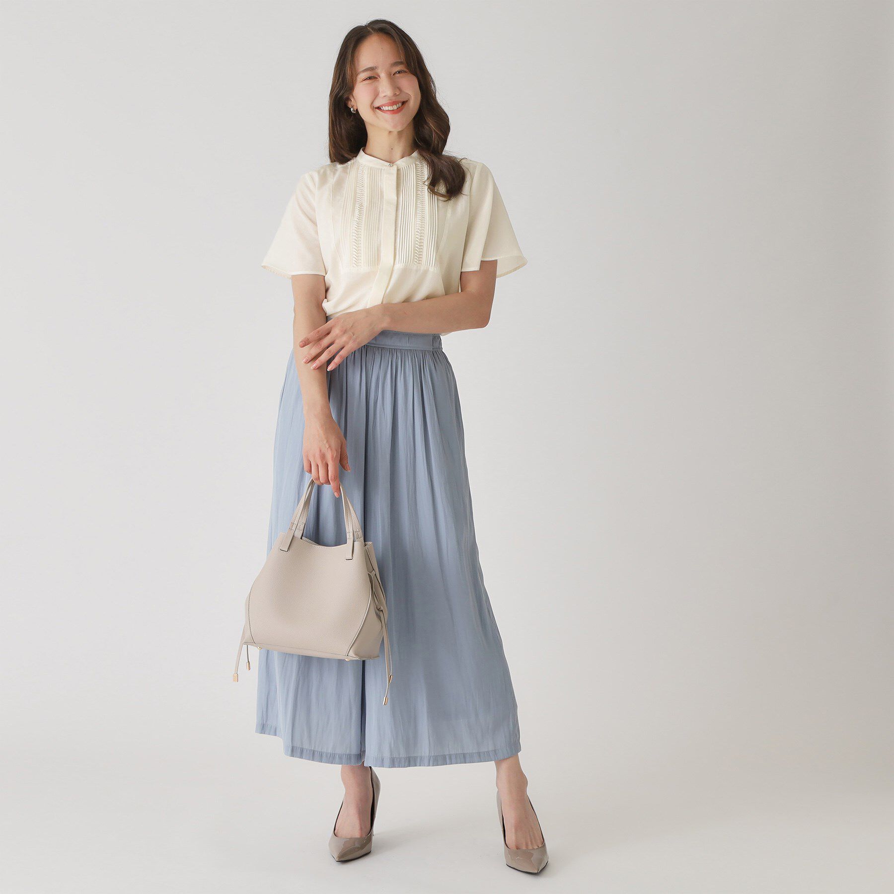 COUP DE CHANCE「【手洗い可】タックデザインブラウス」|シャツ・ブラウス|