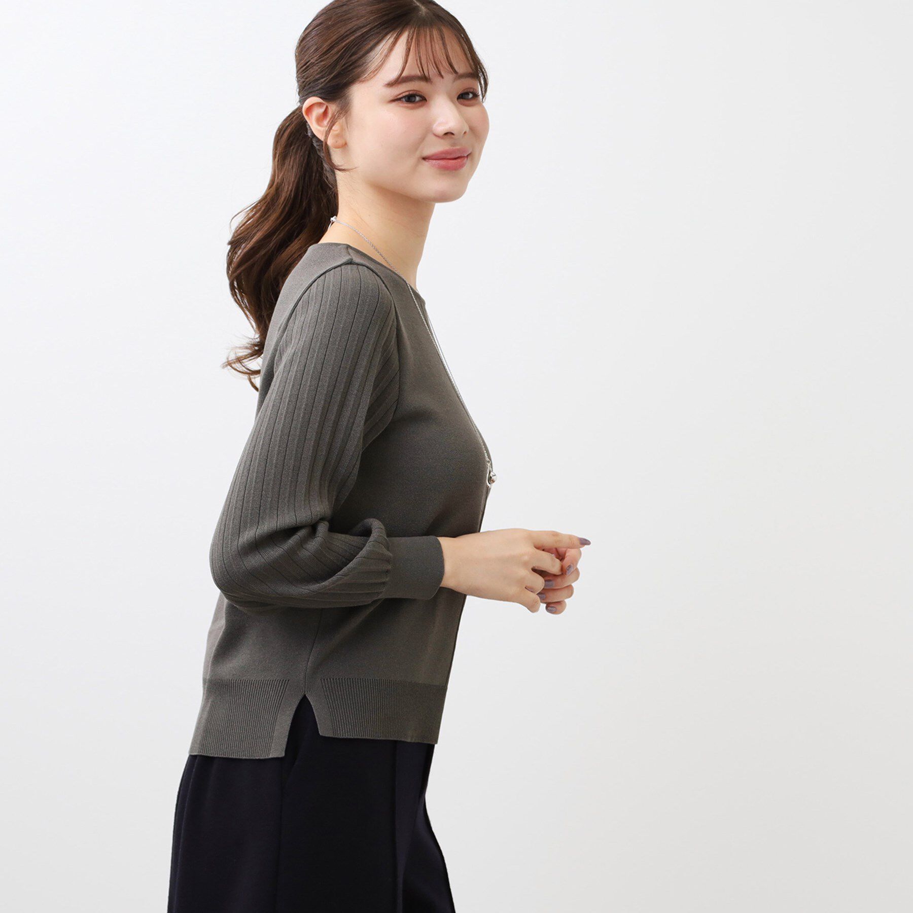 Reflect「【大人気ニットに新色登場！マイカラニット+／細見え／WEB限定カラーあり／マシンウォッシュ可／選べる」|ニット・セーター|