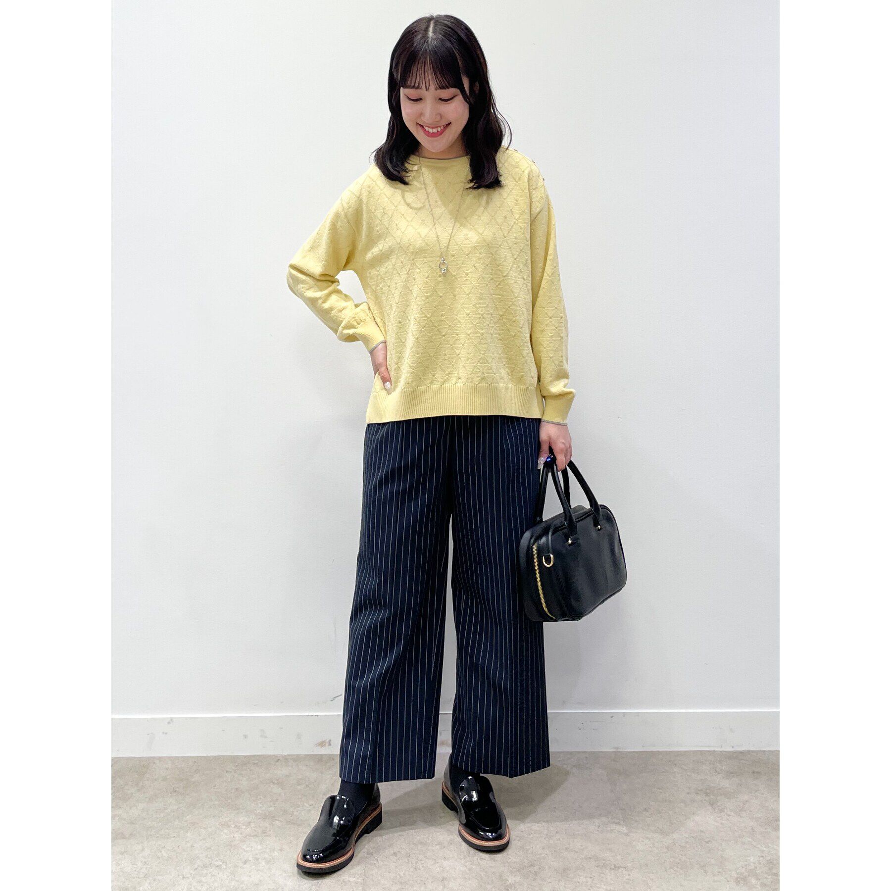 Reflect「【手洗い可】ストライプ柄ワイドパンツ」|その他|