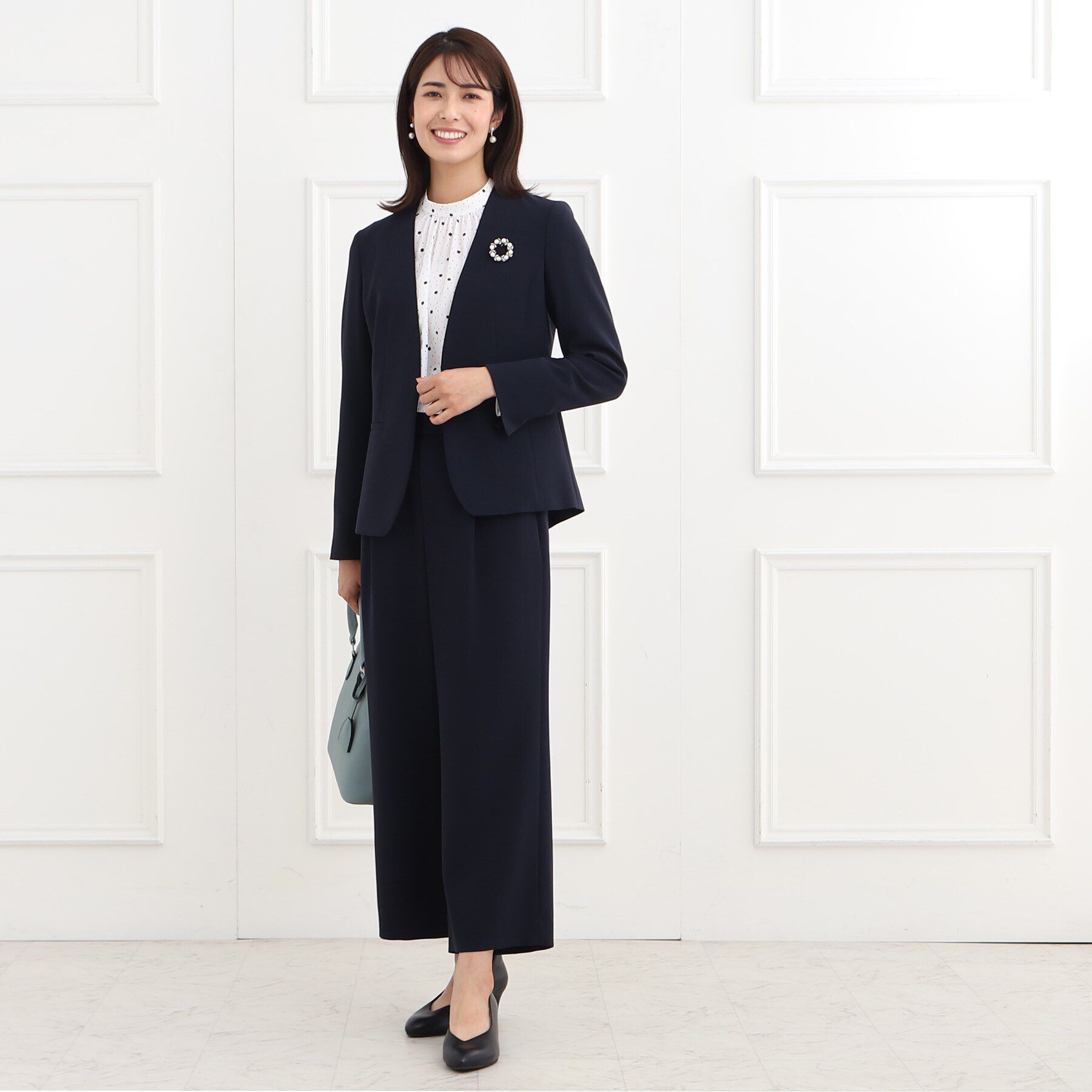 Reflect「【フォーマル/洗える/セットアップ可】ノーカラージャケット」|ノーカラージャケット|