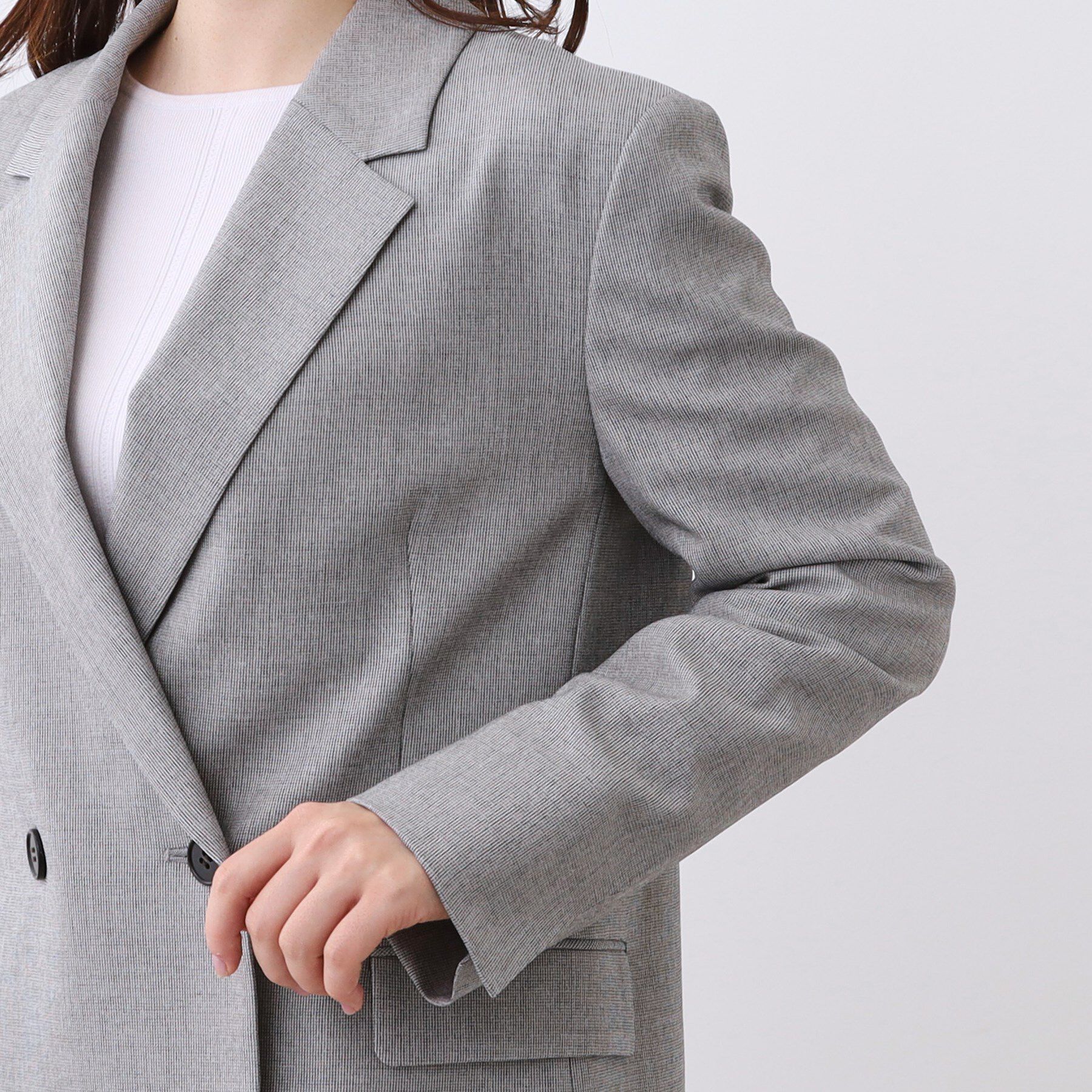 Reflect「【単品使いOK◎／ライトアウター／セットアップ可】リラクシーメランジジャケット」|テーラードジャケット|