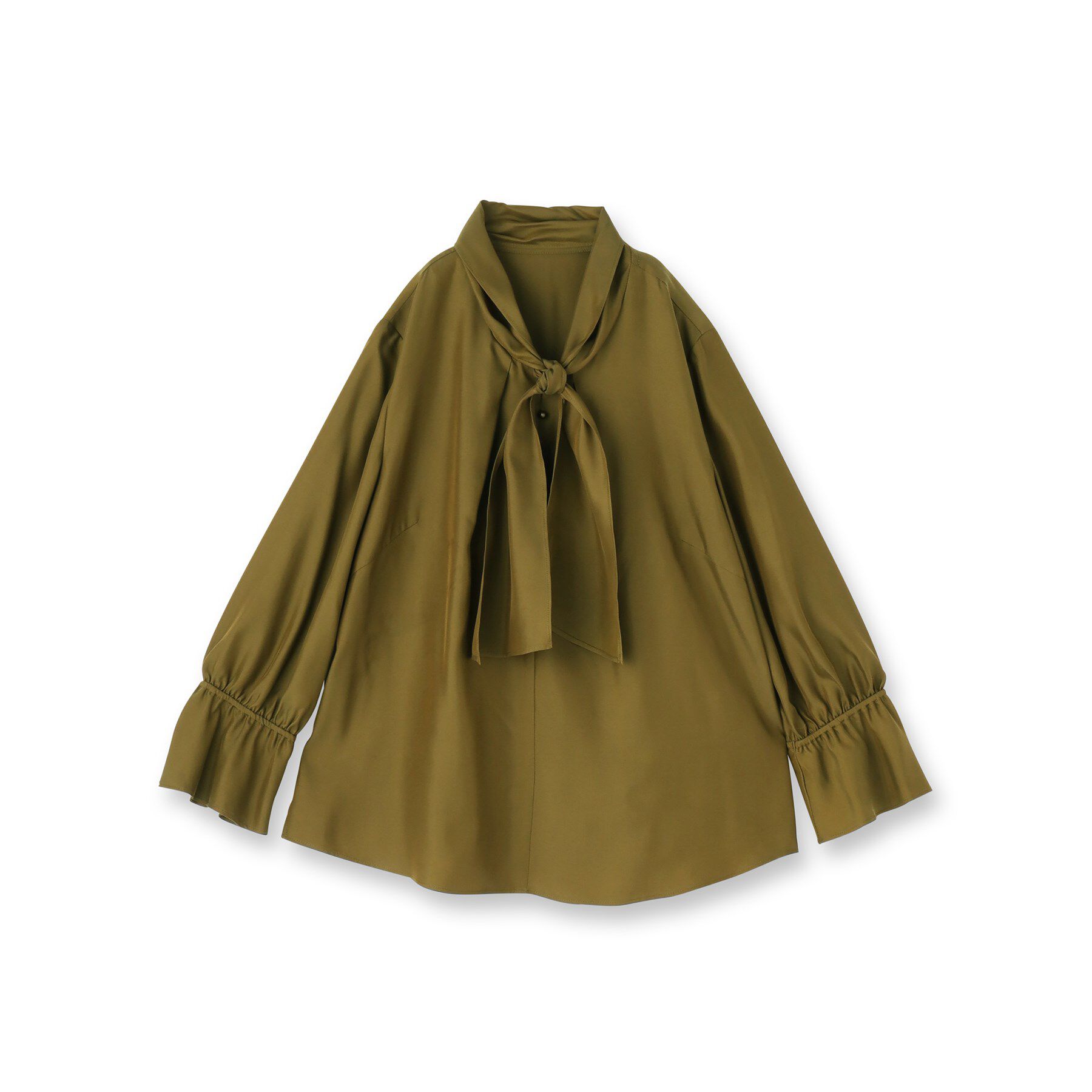 Reflect「【キレイめスタイル／通勤におすすめ◎】ボウタイシャンブレーカラーブラウス」|シャツ・ブラウス|