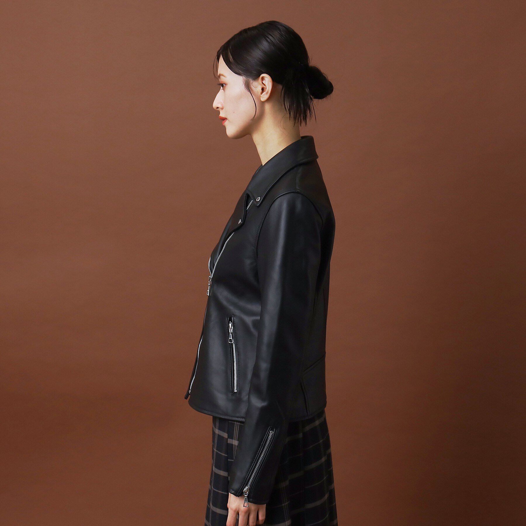 DRESSTERIOR「【本革】ラムレザーライダースジャケット」|ライダースジャケット|