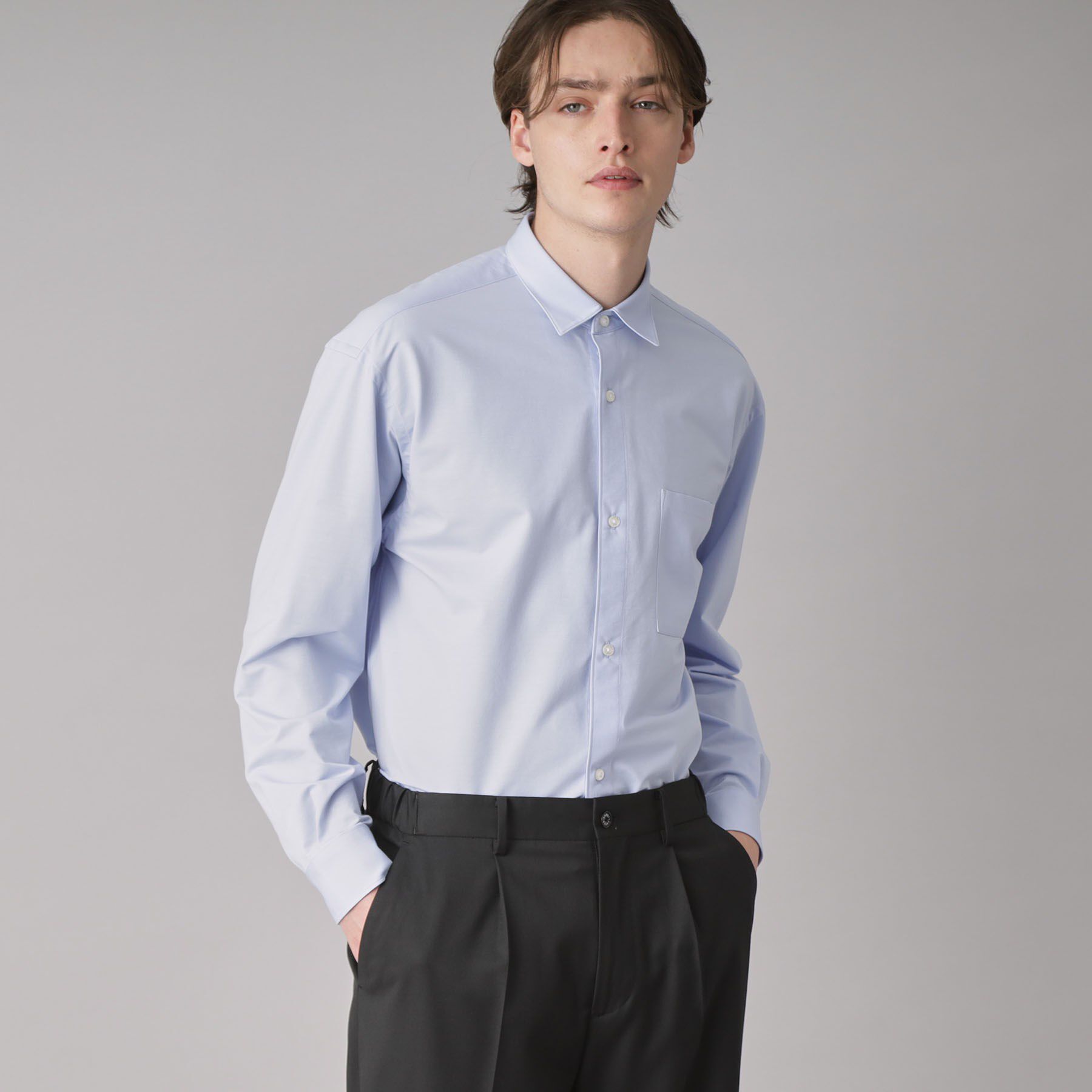 DRESSTERIOR「46Gジャージー リラックスシャツ」|シャツ・ブラウス|