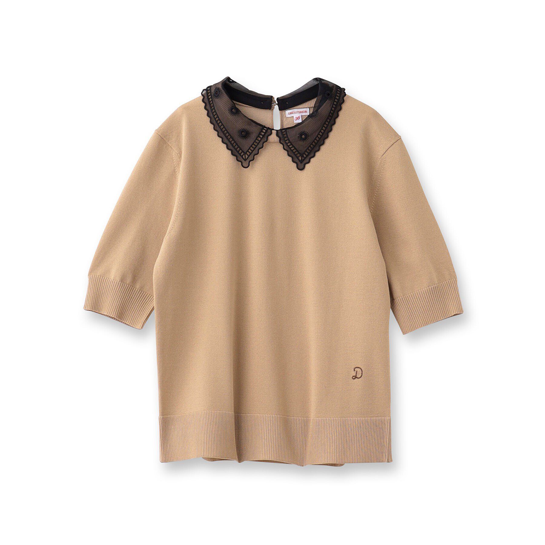 DRESSTERIOR「【洗える／2WAY】エンブロイダリーカラーニット」|ニット・セーター|