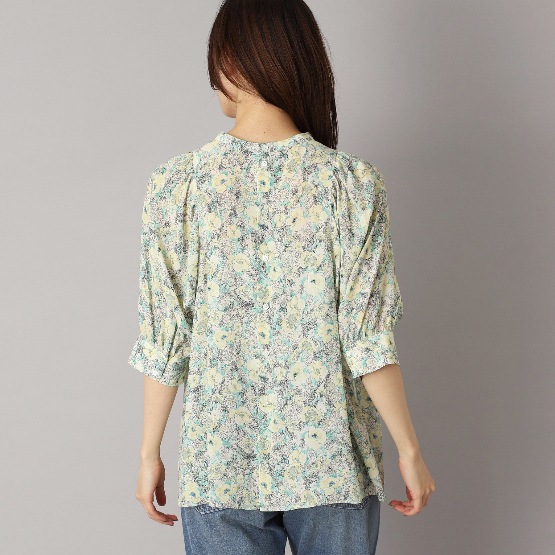 DRESSTERIOR「【着映え／花柄】フラワープリントボリュームスリーブブラウス」|シャツ・ブラウス|