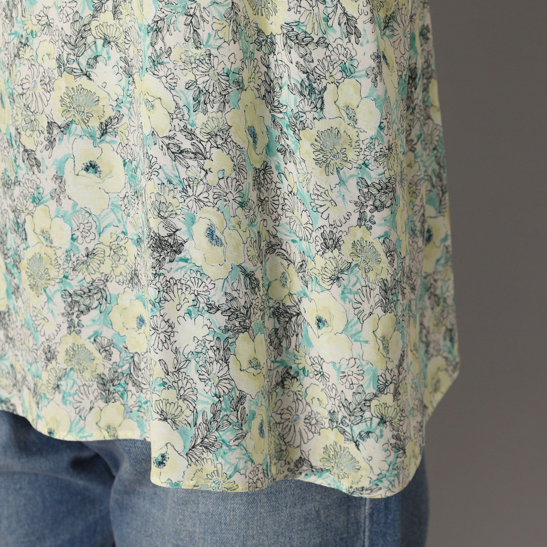 DRESSTERIOR「【着映え／花柄】フラワープリントボリュームスリーブブラウス」|シャツ・ブラウス|