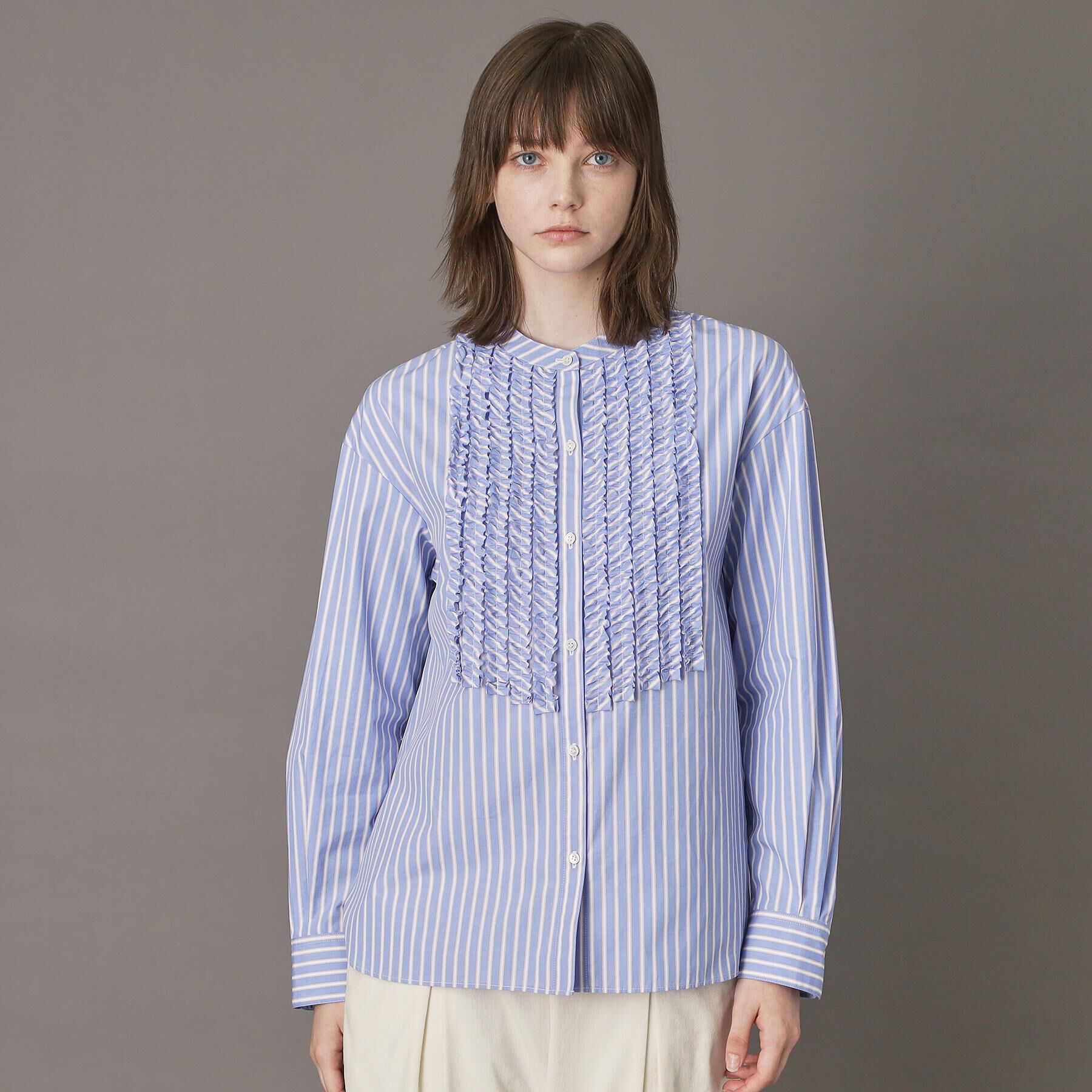 DRESSTERIOR「フロントフリルブラウス」|シャツ・ブラウス|