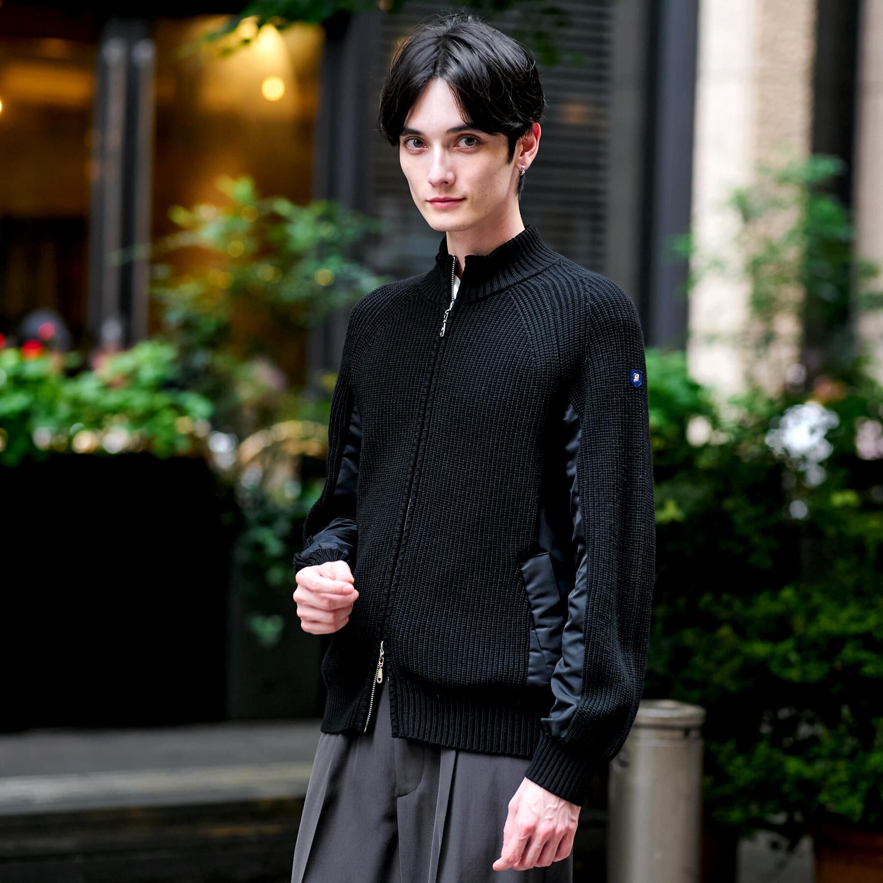 DRESSTERIOR「ミリタリーニットジャケット」|カーディガン|