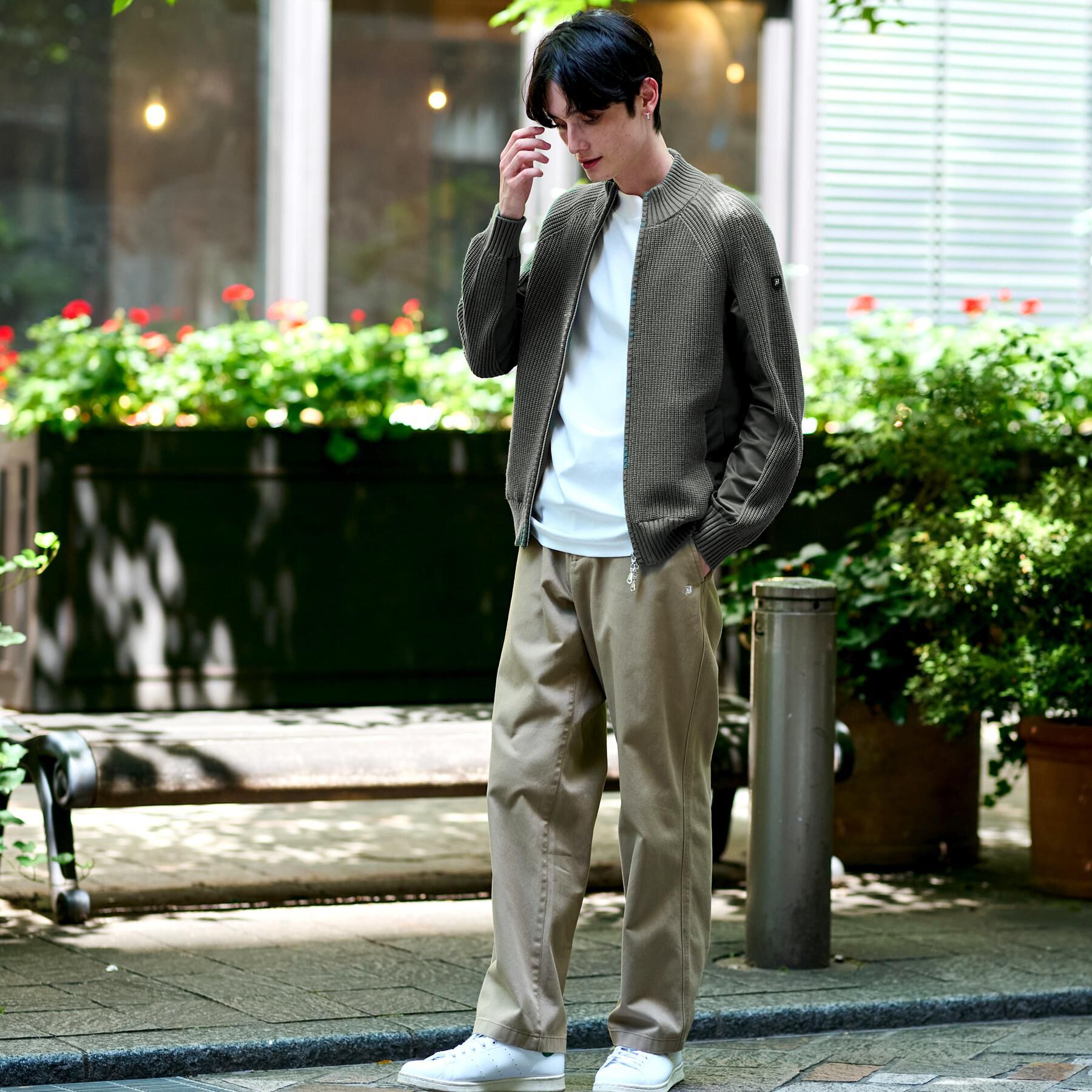 DRESSTERIOR「ミリタリーニットジャケット」|カーディガン|