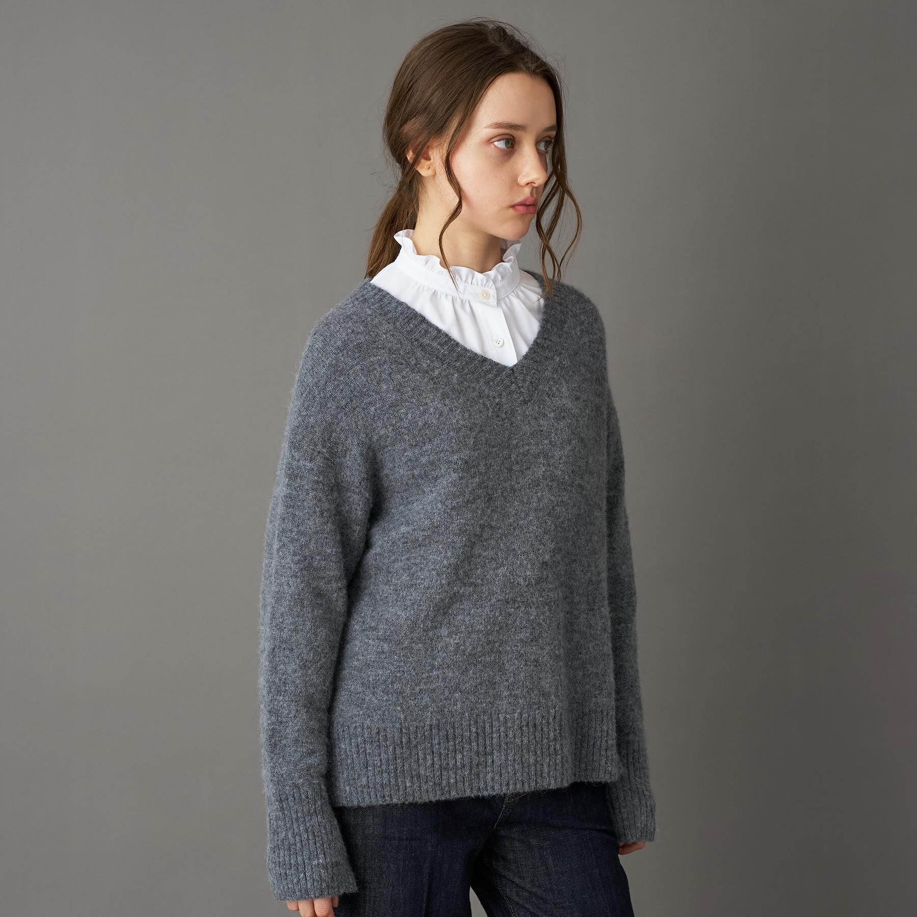 DRESSTERIOR「【CLASSY.12月号掲載】アルパカブレンドVネックニット」|ニット・セーター|