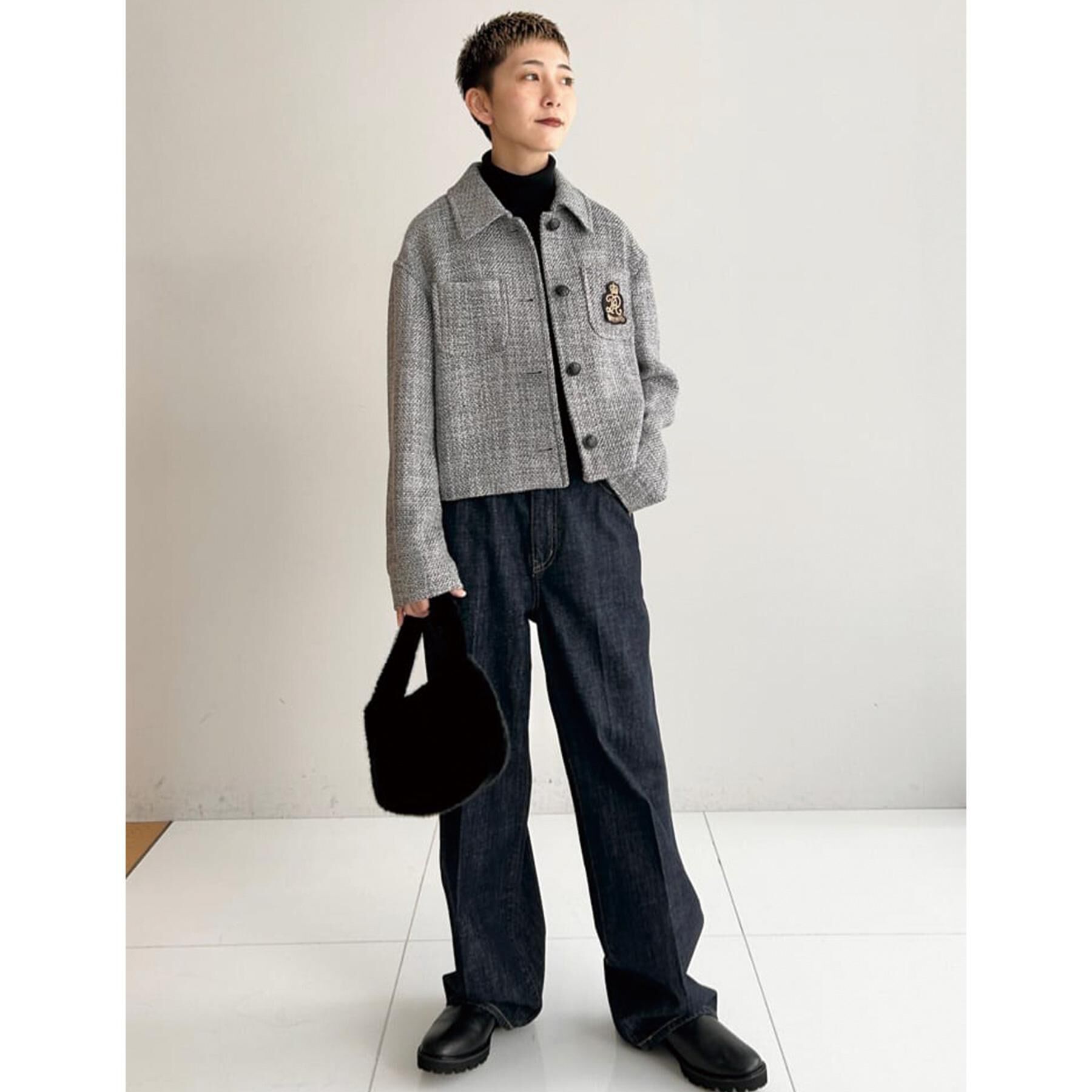 DRESSTERIOR「エンブレムショートブルゾン」|ブルゾン・スタジャン|