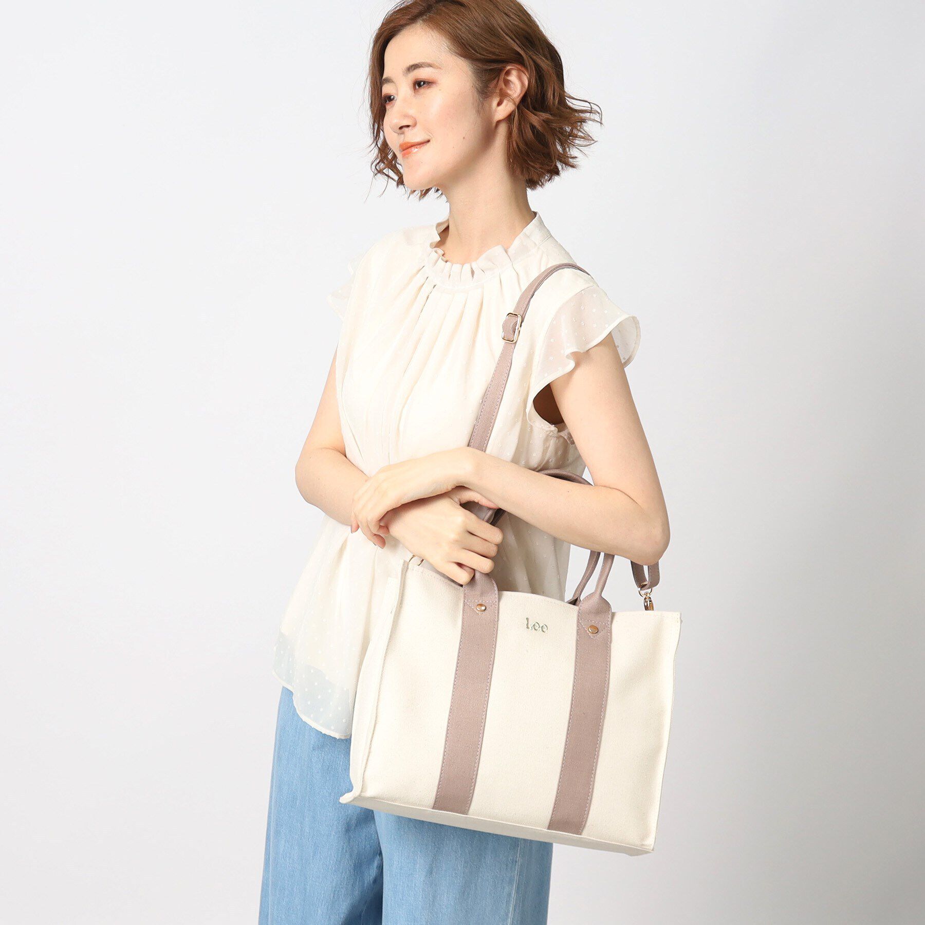 grove「【Lee別注】スクエアA4 2WAYトート【A4サイズ収納可】」|トートバッグ|