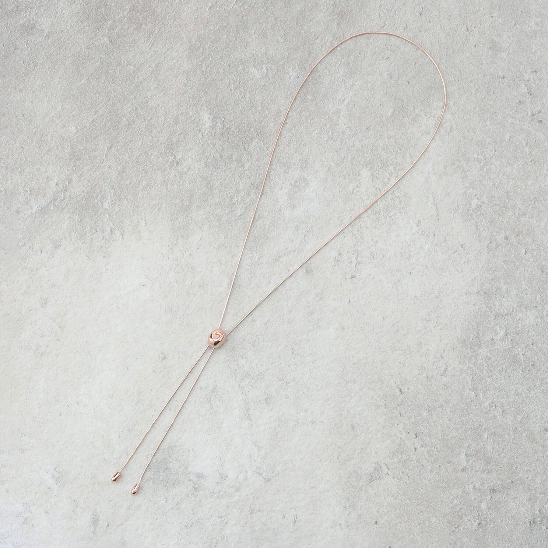 grove「メタルスライドネックレス」|ネックレス|ピンクシルバー(00