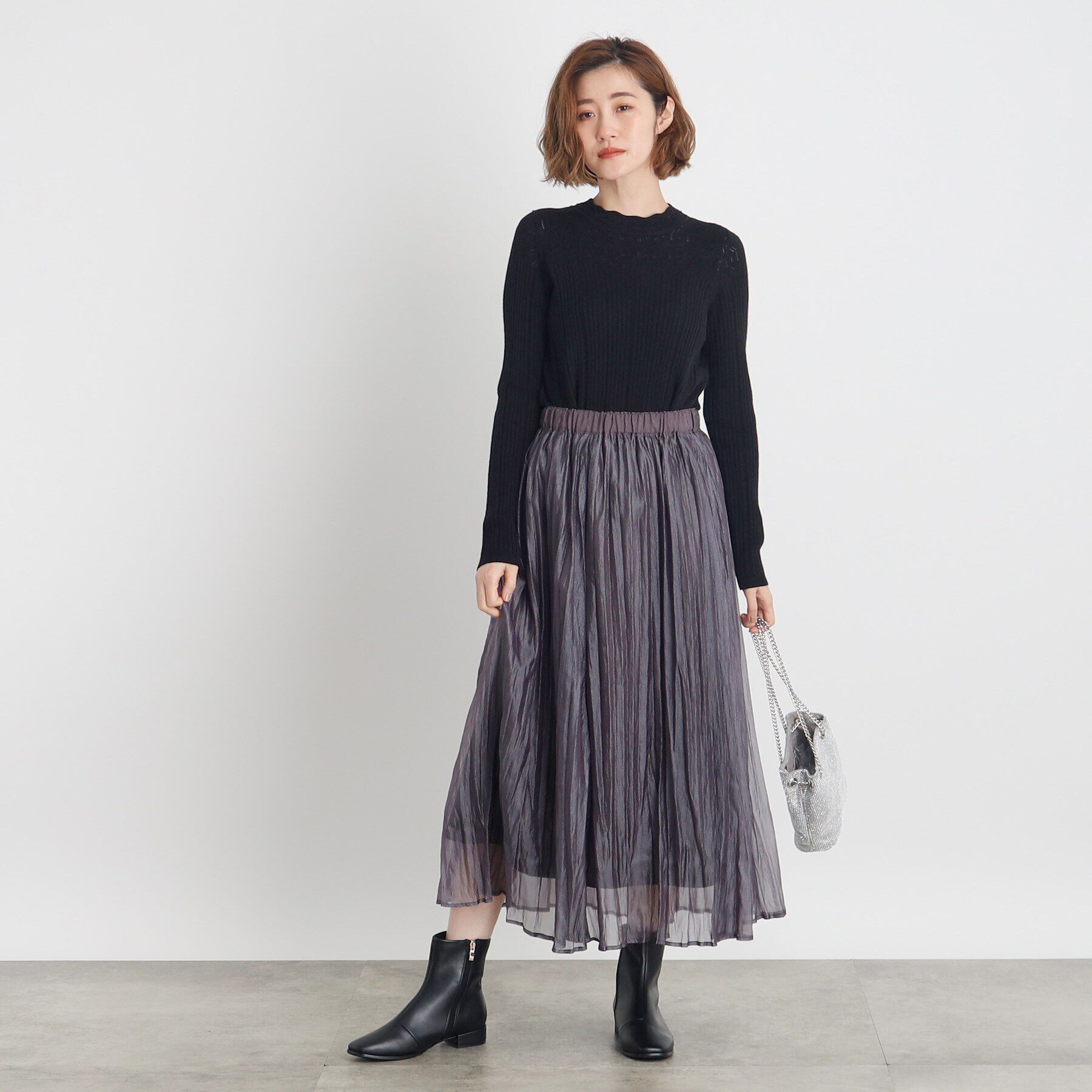 grove「レース編みリブニット」|ニット・セーター|