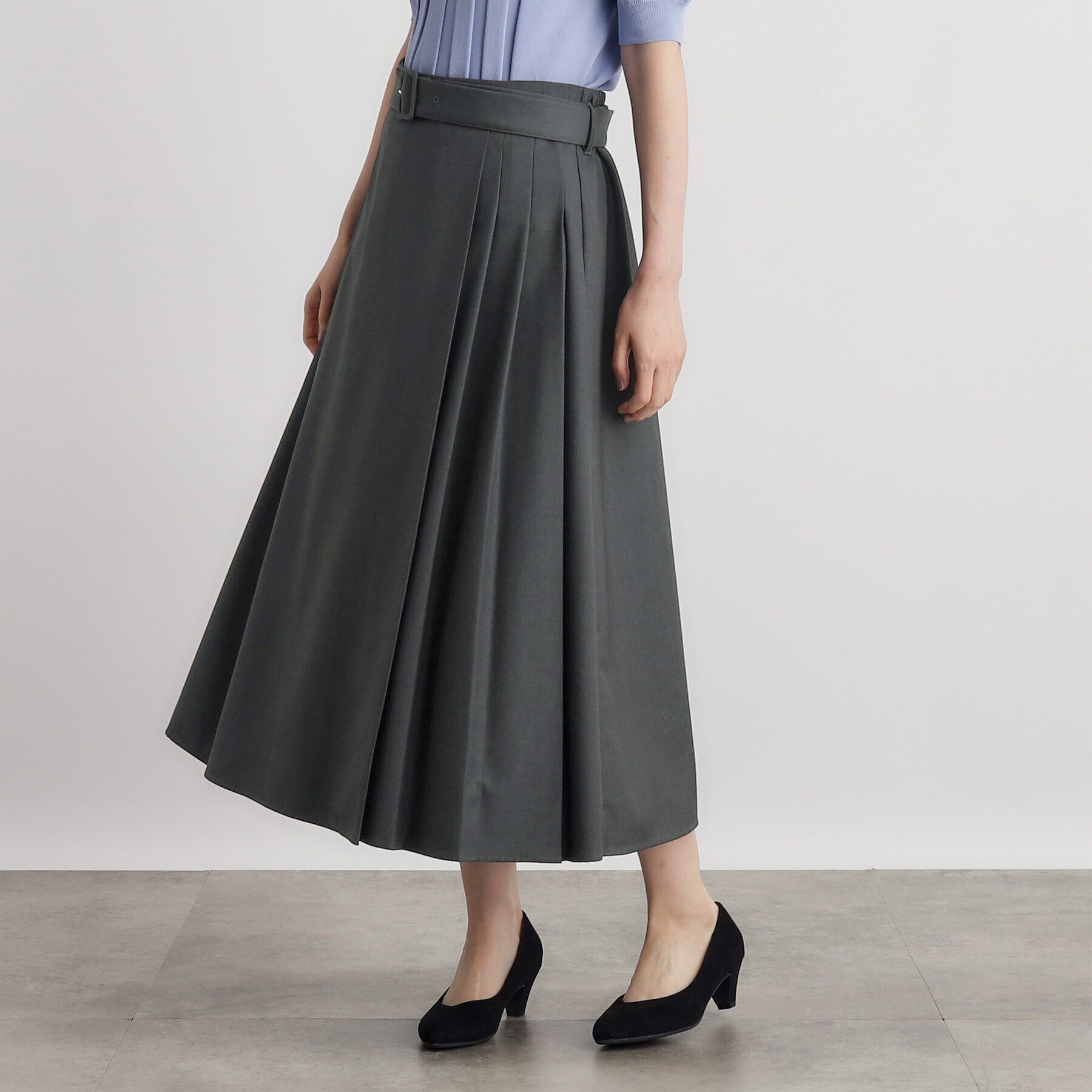 grove「くるみバックルラップ風スカート」|スカート|