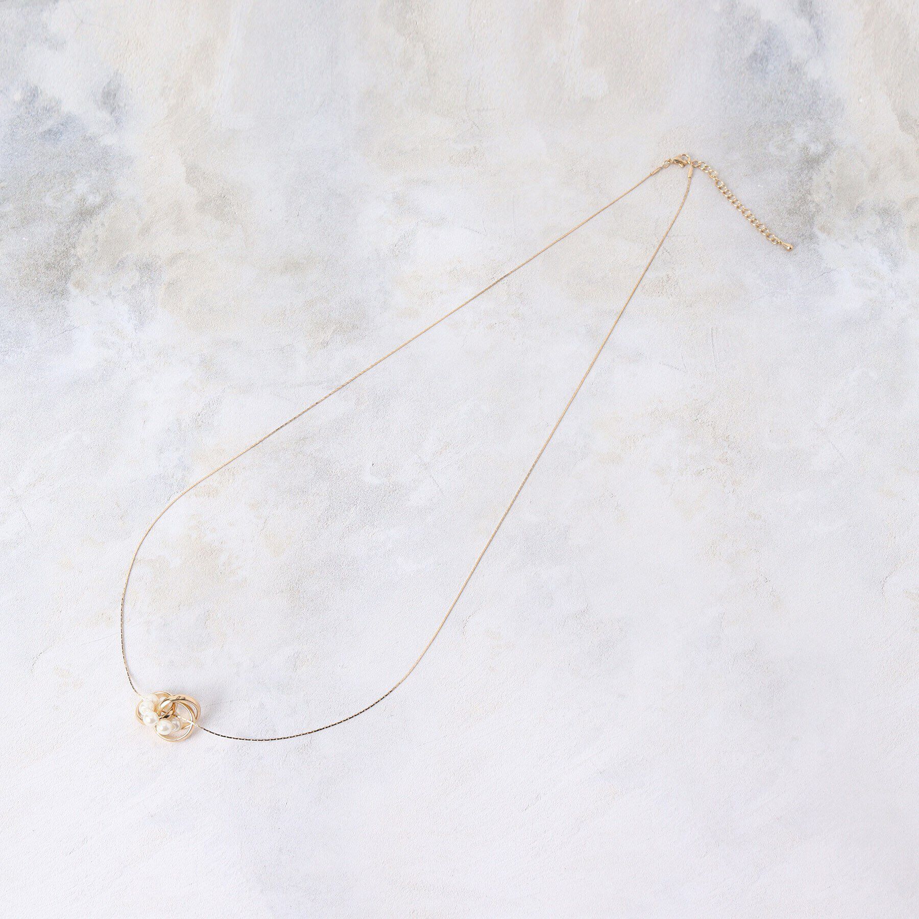 grove「パール調メタルリングワントップネックレス」|ネックレス|