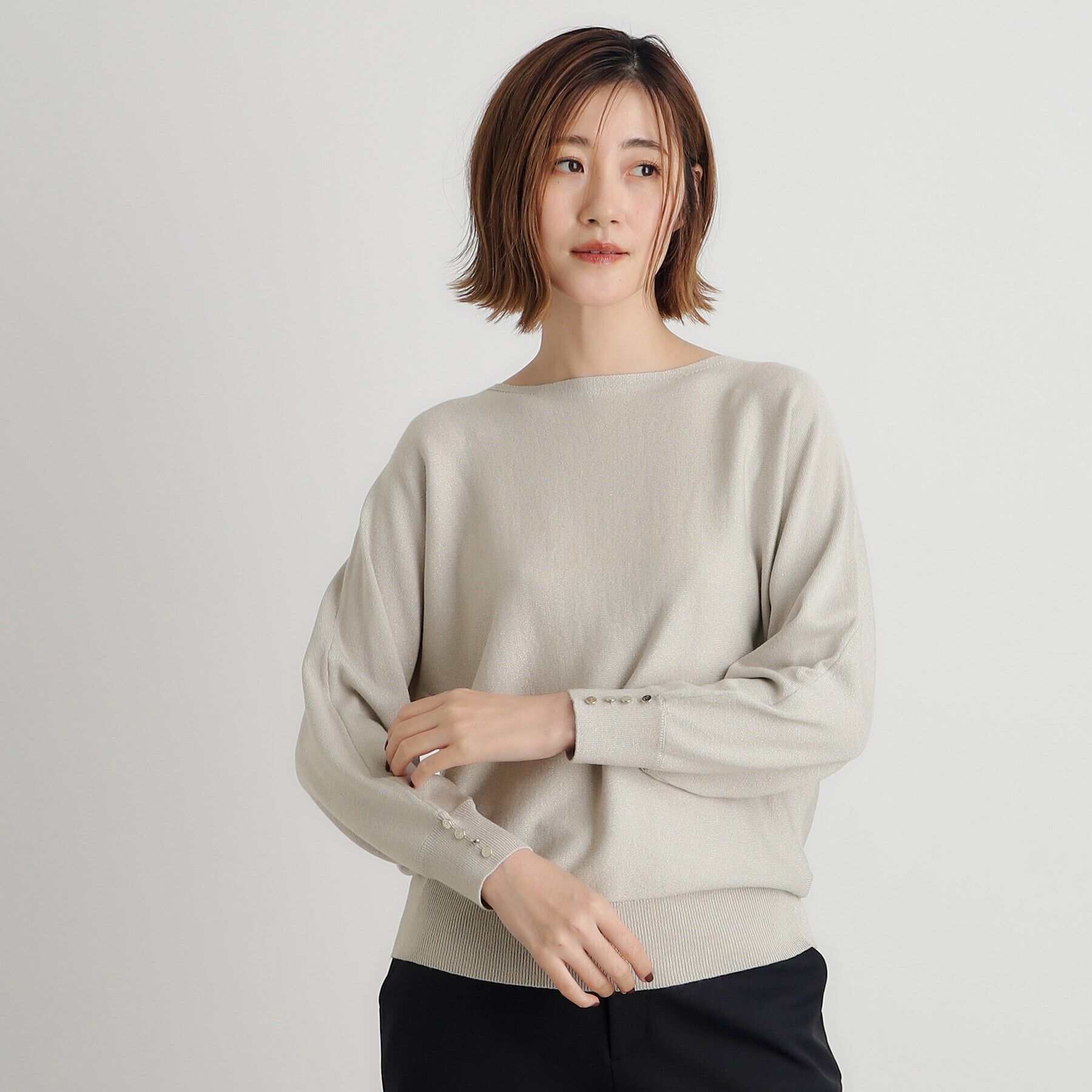 grove「ラメドルマンニットプルオーバー」|ニット・セーター|