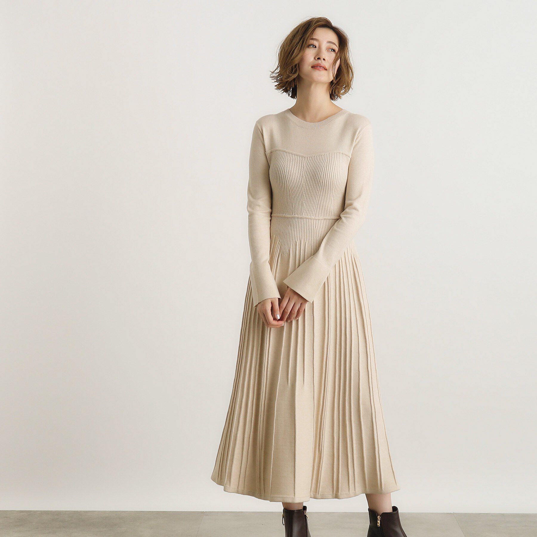 grove「ビスチェライクリブニットワンピース」|ワンピース|