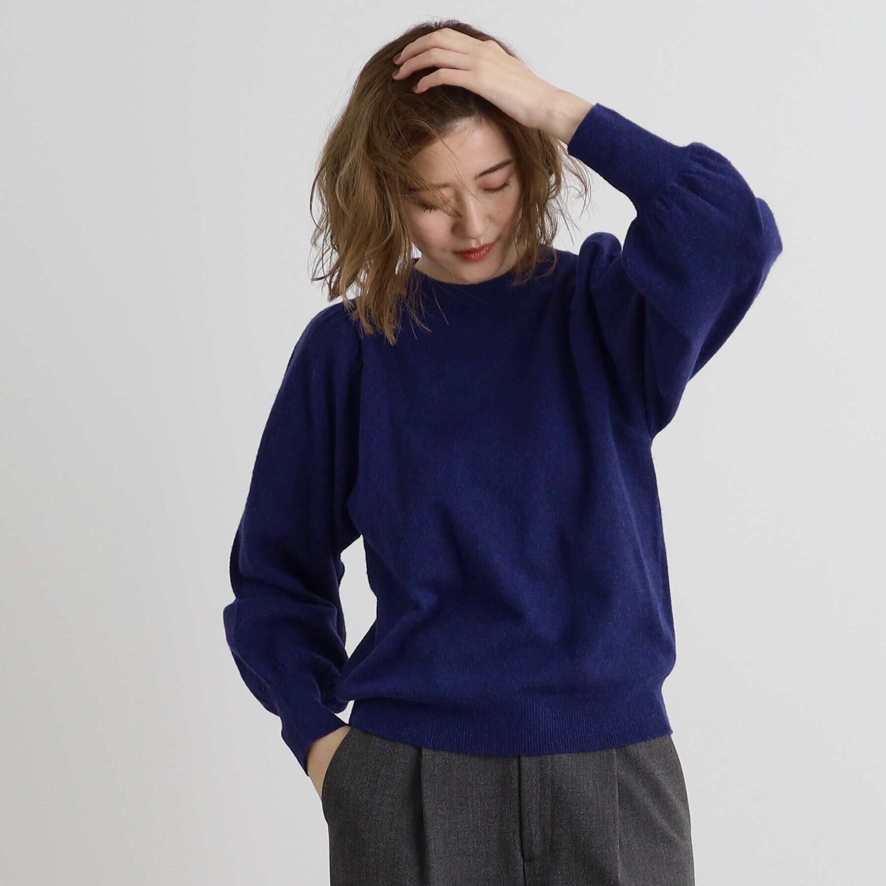 grove「ウールブレンドボリュームスリーブニット」|ニット・セーター|