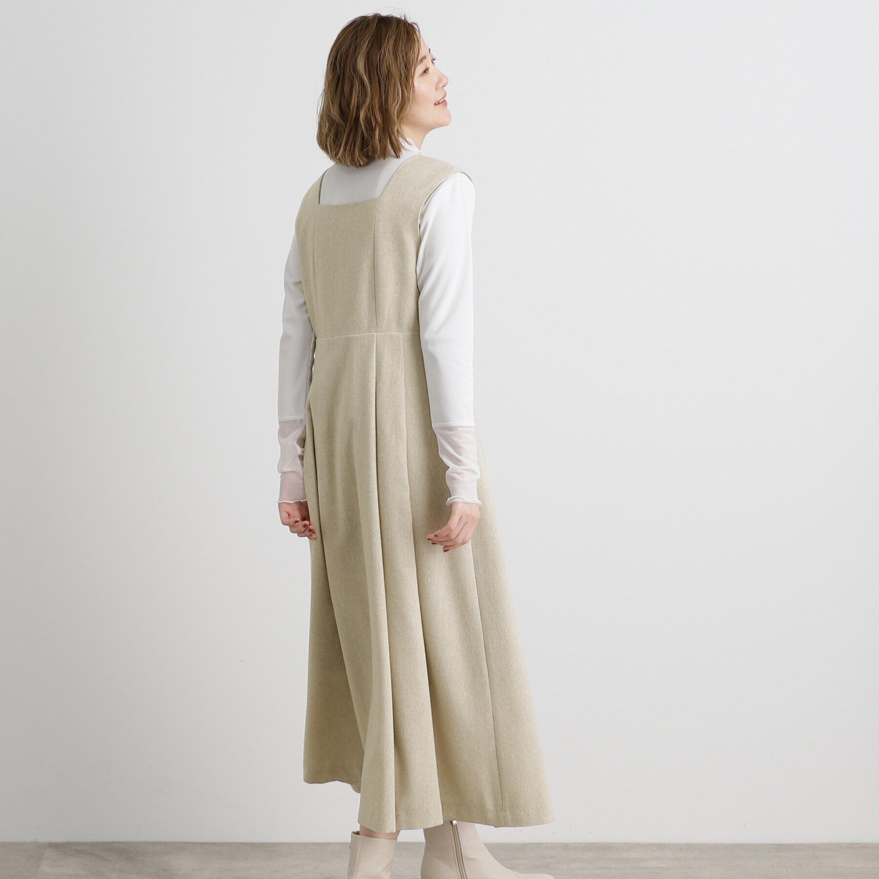 grove「【前後2WAY】ラメツイードフレアージャンドレ」|ワンピース|