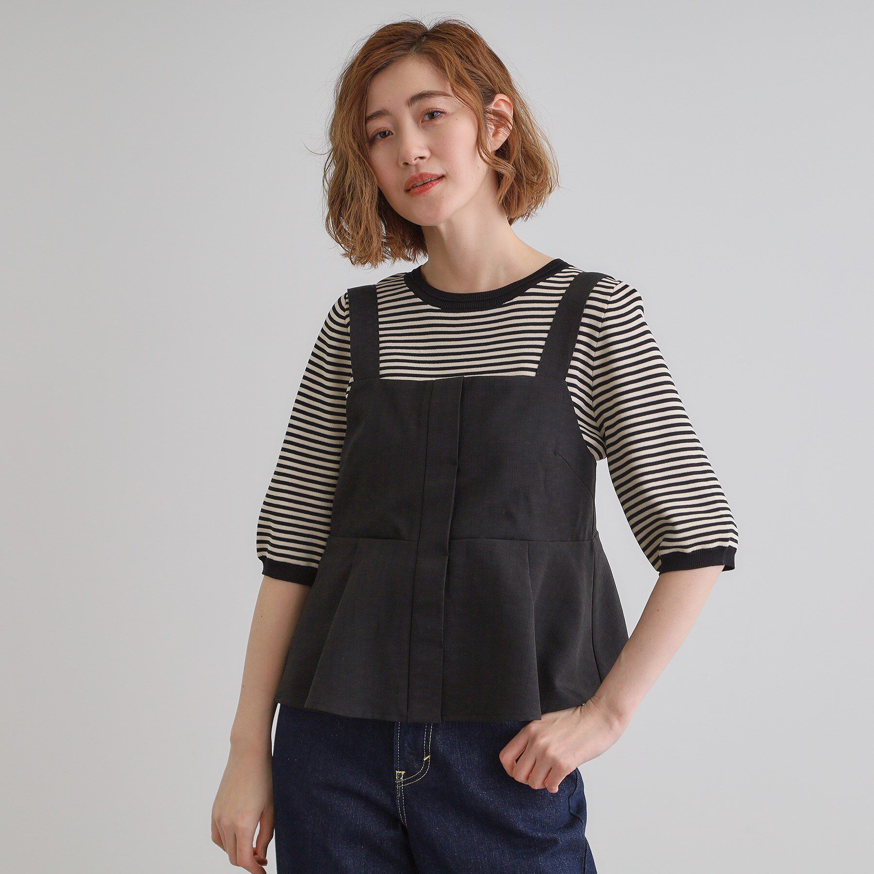 grove「デニムアソート麻調ビスチェセット」|スーツ|