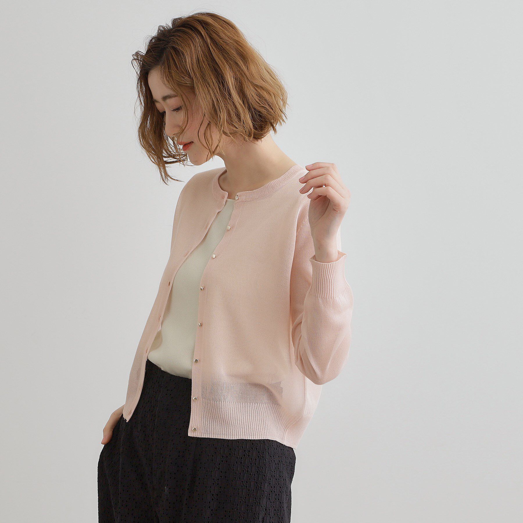 grove「【雑誌掲載】洗えるシアーカーディガン」|カーディガン|