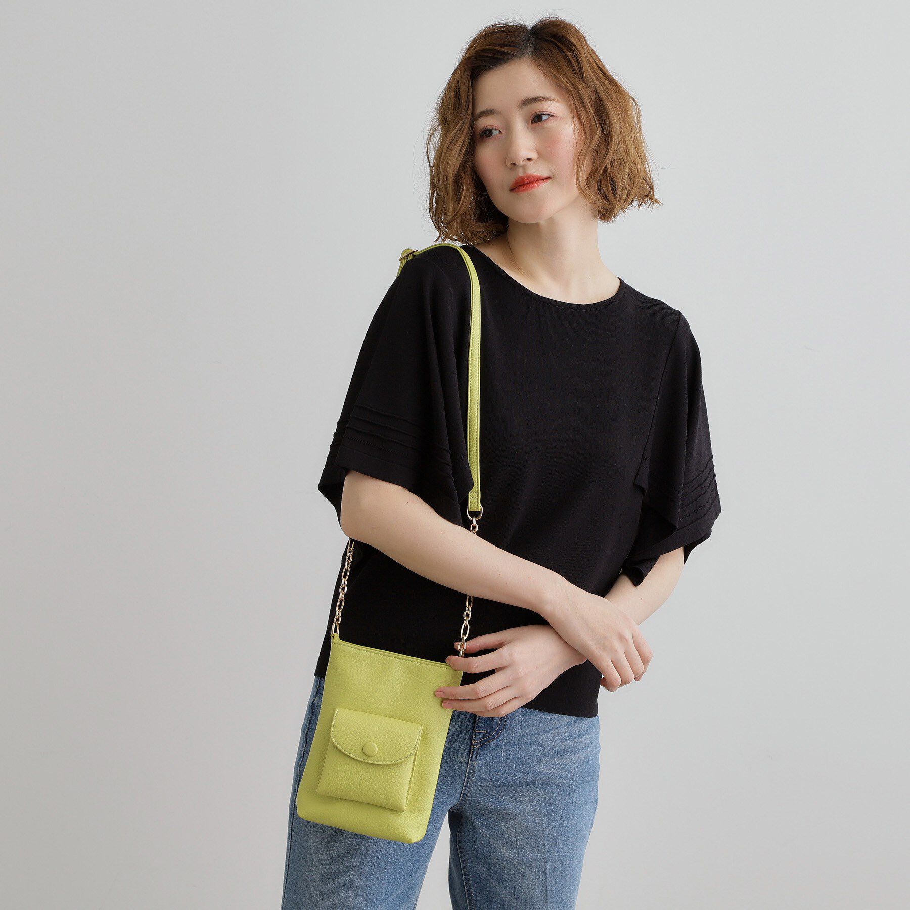 grove「クルミポケットサイドチェーンミニショルダー」|ショルダー・メッセンジャー|