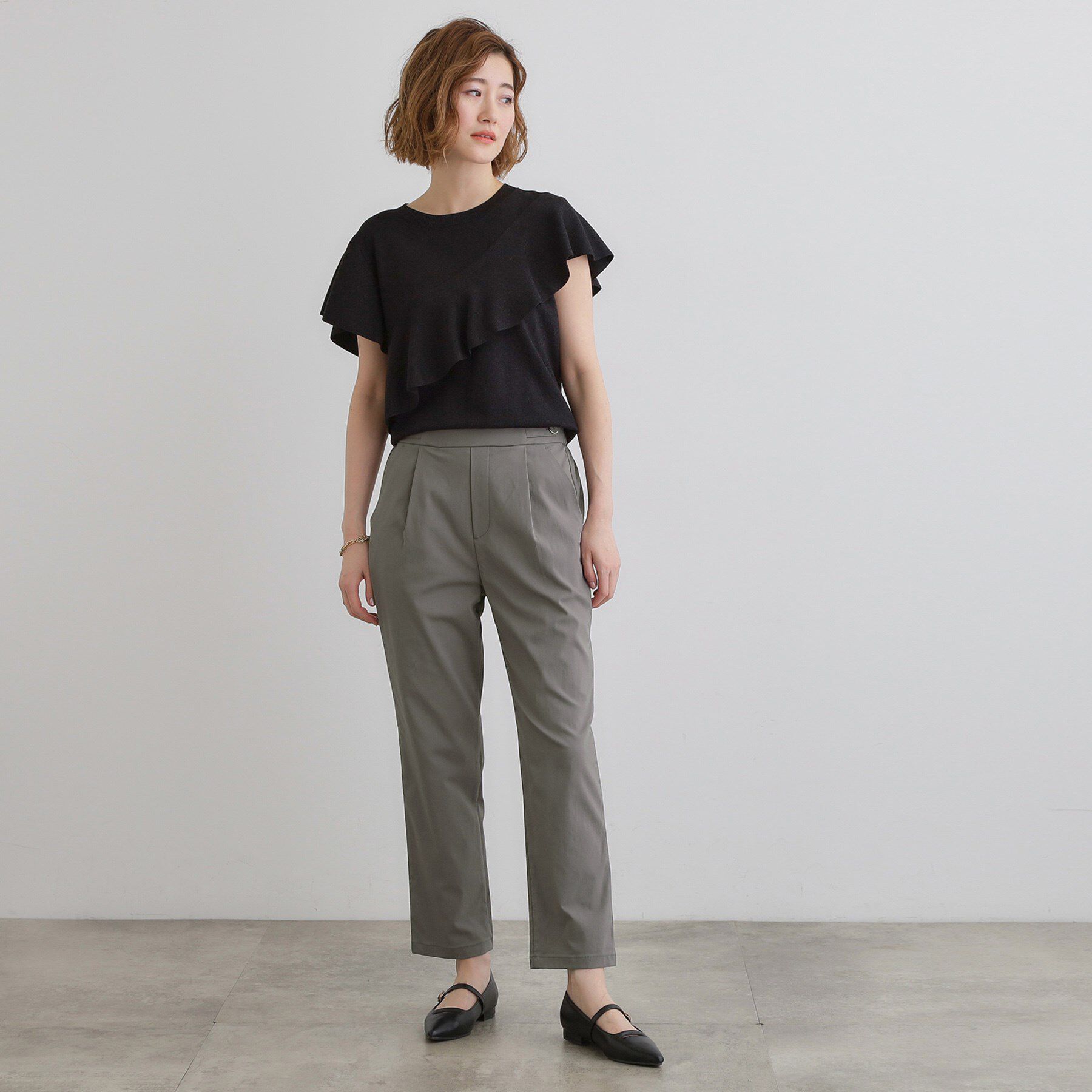 grove「低身長さん向け－3cm丈【接触冷感】サマーハイパーストレッチテーパードパンツ」|その他|