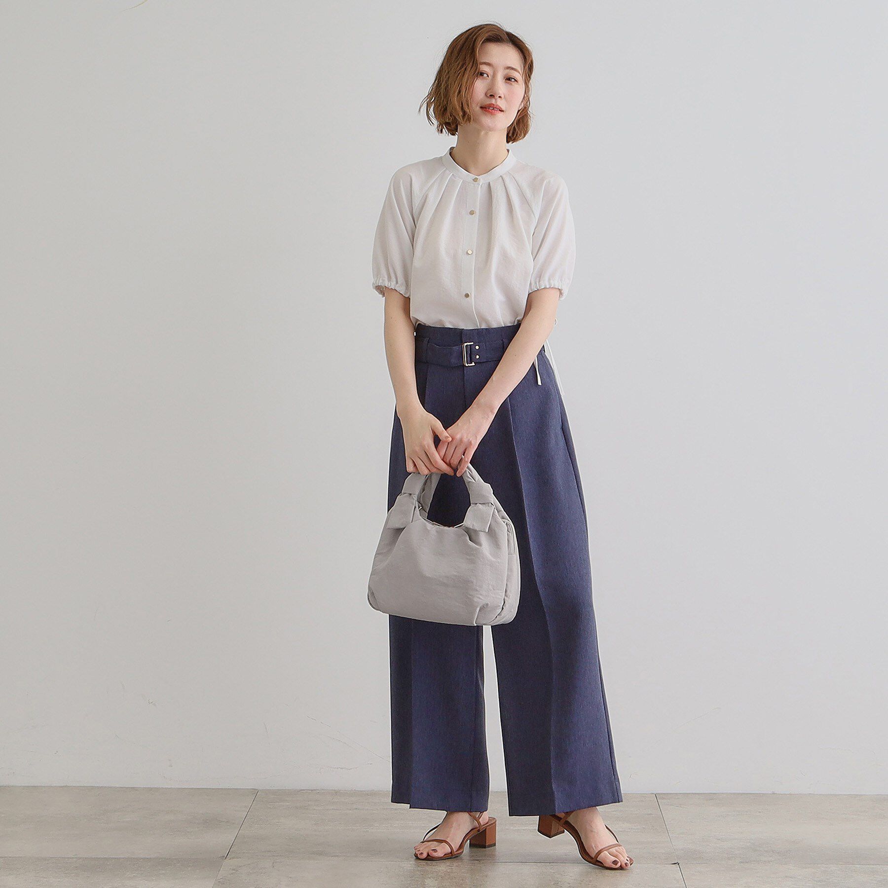 grove「【晴れの日も雨の日も】撥水アオリハンドルノットナイロン2WAYトート」|トートバッグ|