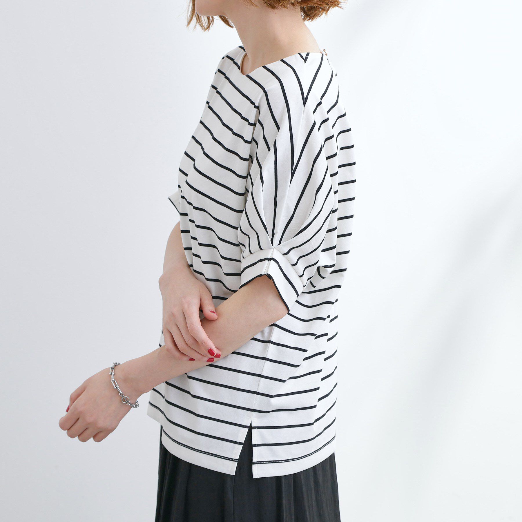 grove「【UVカット/ひんやり/二の腕カバー】タックドルマンプルオーバー」|Tシャツ・カットソー|