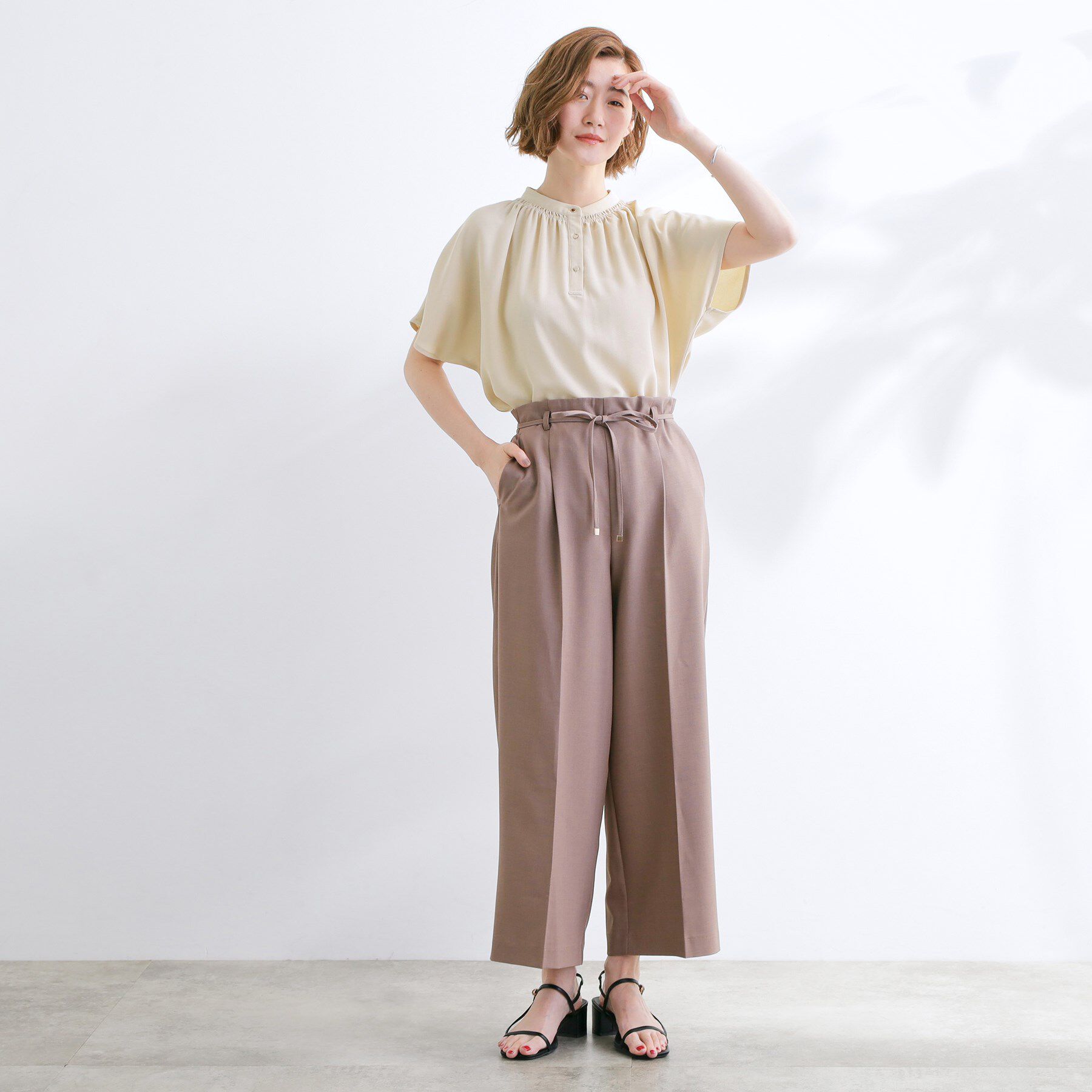 grove「【さらりと着られる/二の腕カバー】多機能ドルマンスリーブブラウス」|シャツ・ブラウス|