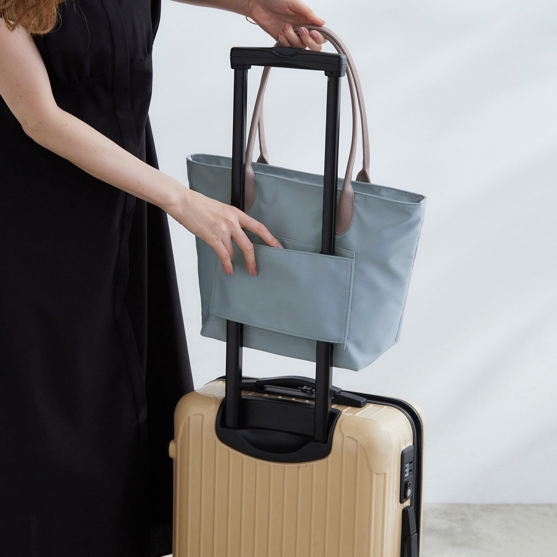 grove「【撥水・軽量】シンプルキャリーオントート」|トートバッグ|