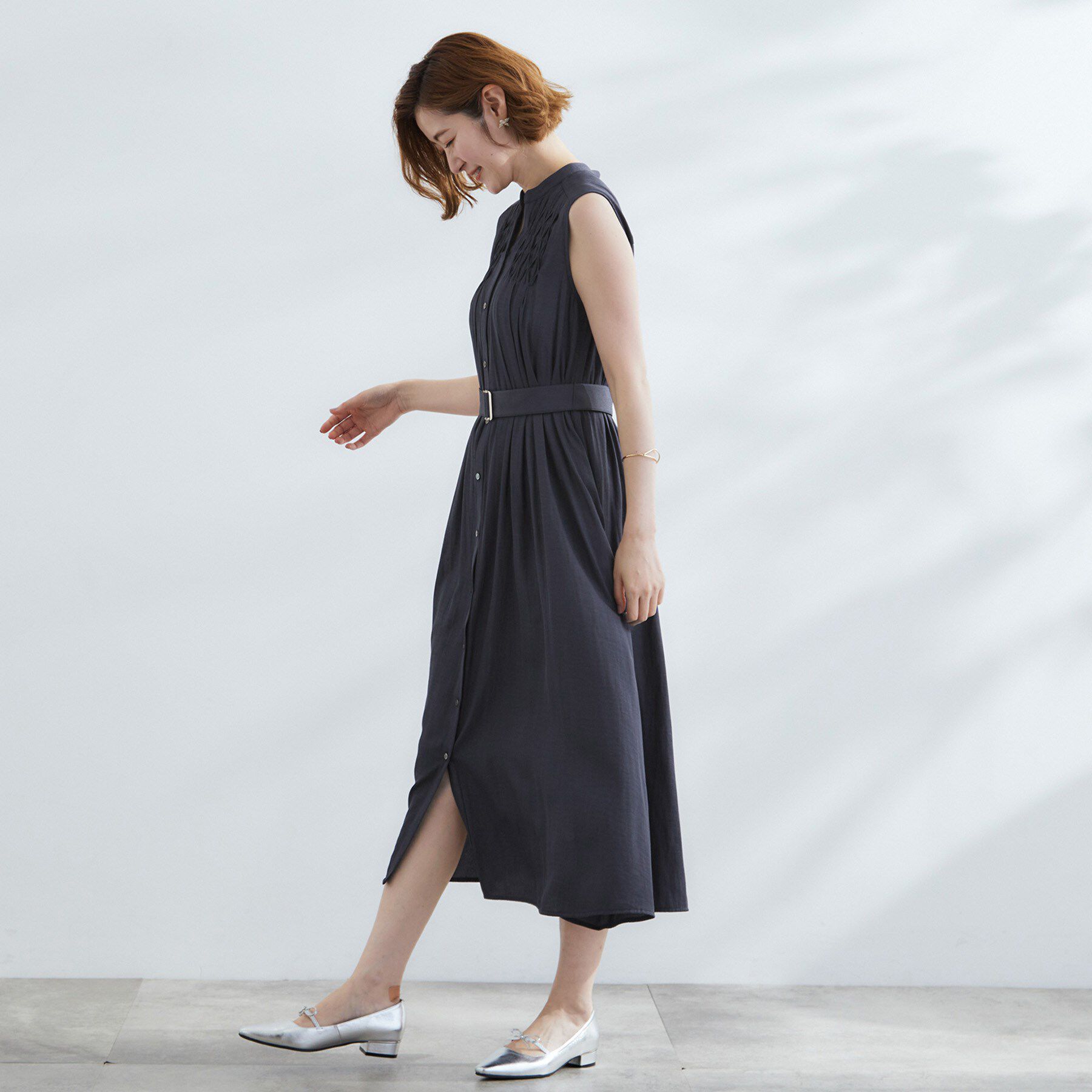 grove「シャンブレースモッキングワンピース」|ワンピース|