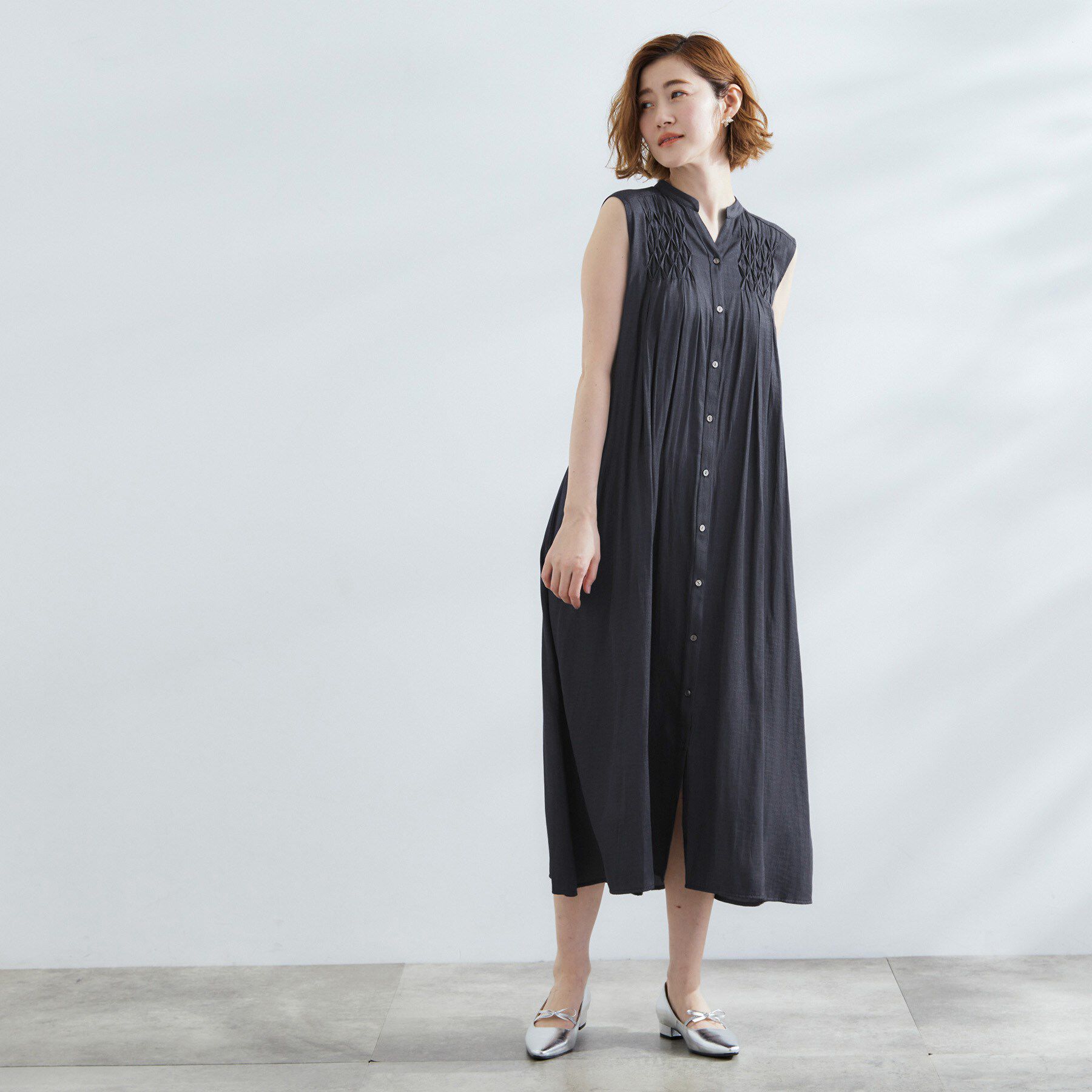 grove「シャンブレースモッキングワンピース」|ワンピース|