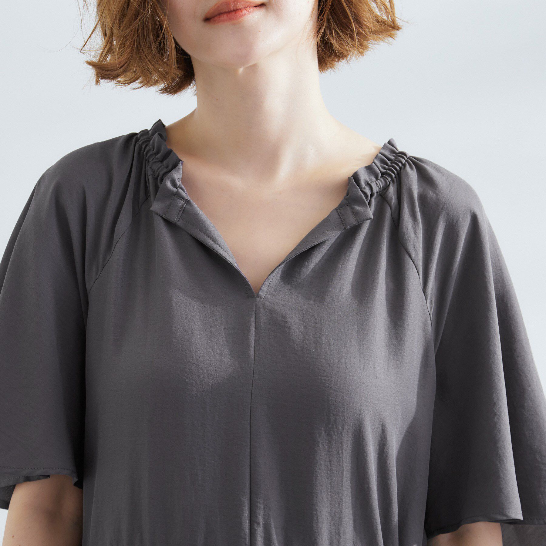 grove「【晴れの日も雨の日も】撥水エアリーフレアスリーブワンピース」|ワンピース|