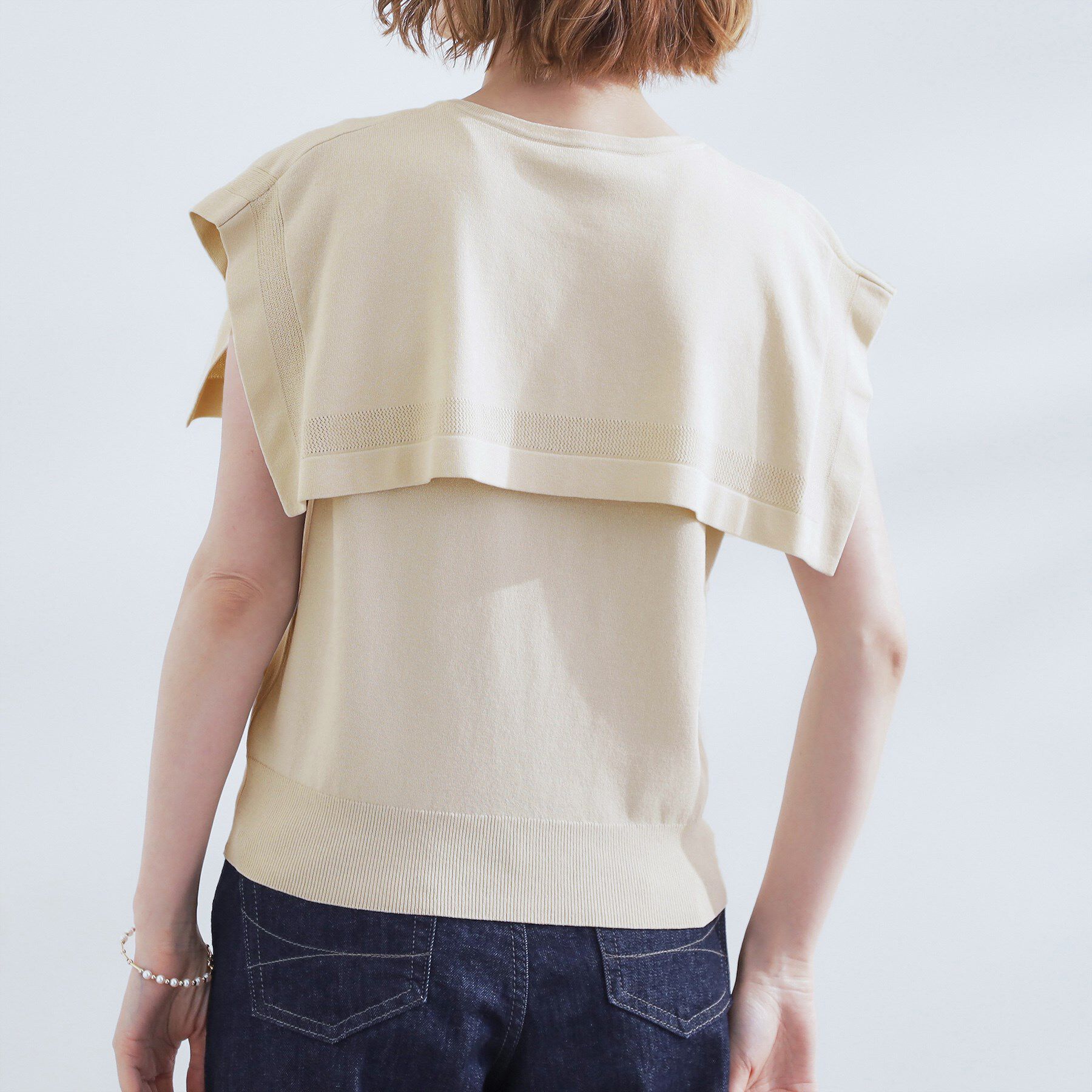 grove「【ひんやり/UVカット】大人の可愛さ　セーラーカラーニット」|ニット・セーター|