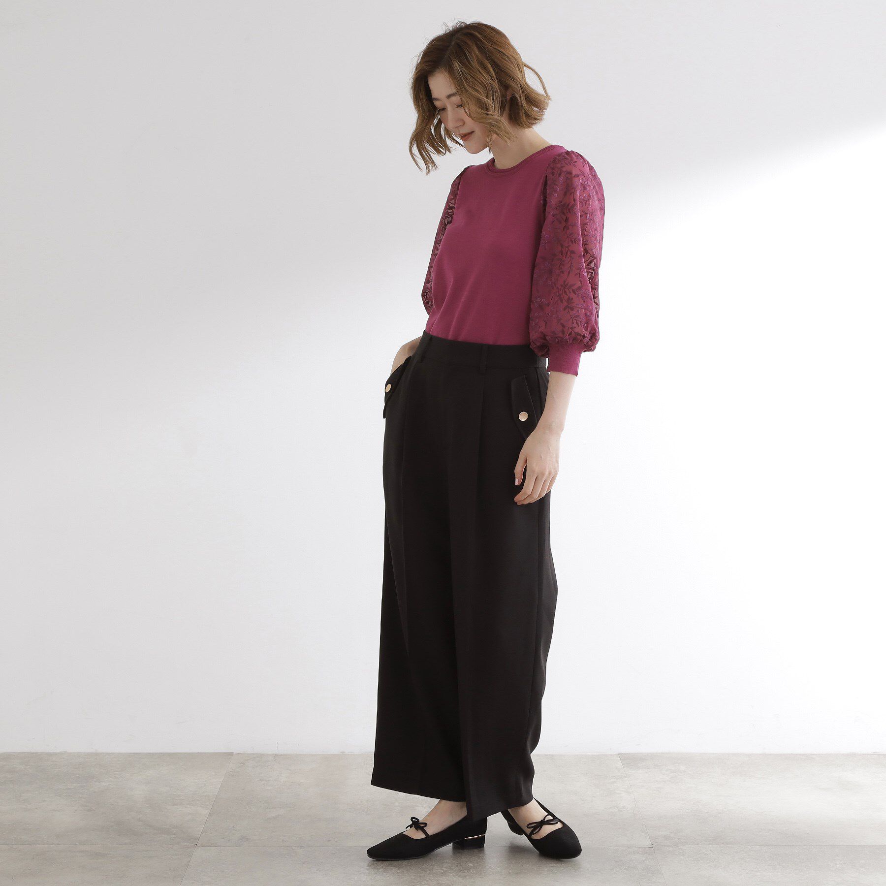 grove「【洗える】着回し優秀！フラップポケットワイドパンツ」|その他|